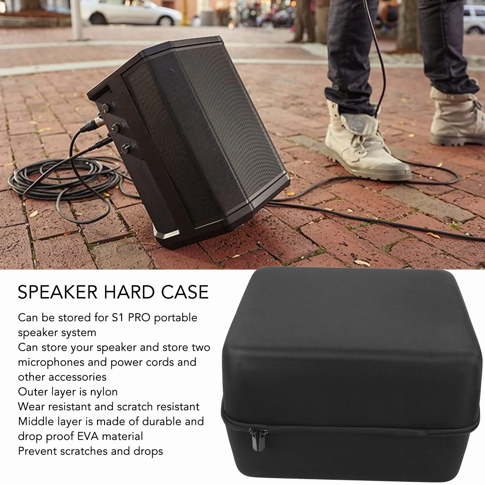 Etui na Głośnik Bluetooth S1 PRO, Twarde Etui Podróżne 14,2 x 11,8 x 9,4 cala