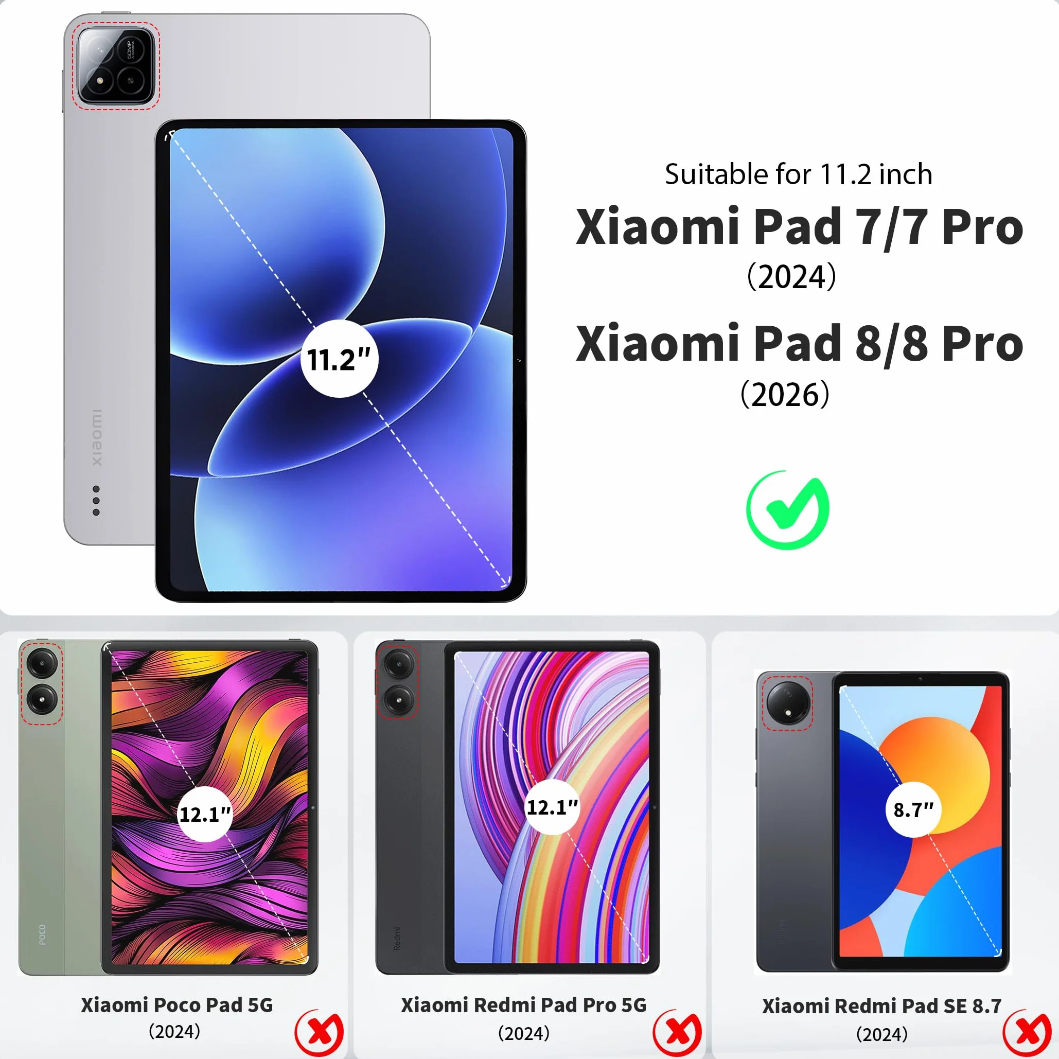 EasyAcc Etui do Xiaomi Mi Pad 7/7 Pro 11,2" 2024 matowe czarne