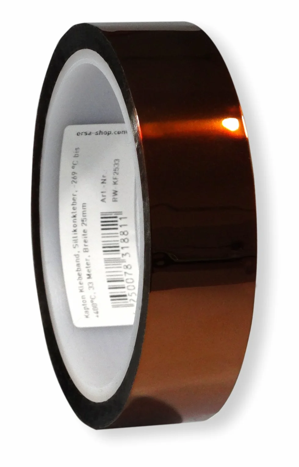 Koptan Polyimid taśma klejąca klej silikonowy -269 °C do +400 °C 33 metry szerokość 25 mm