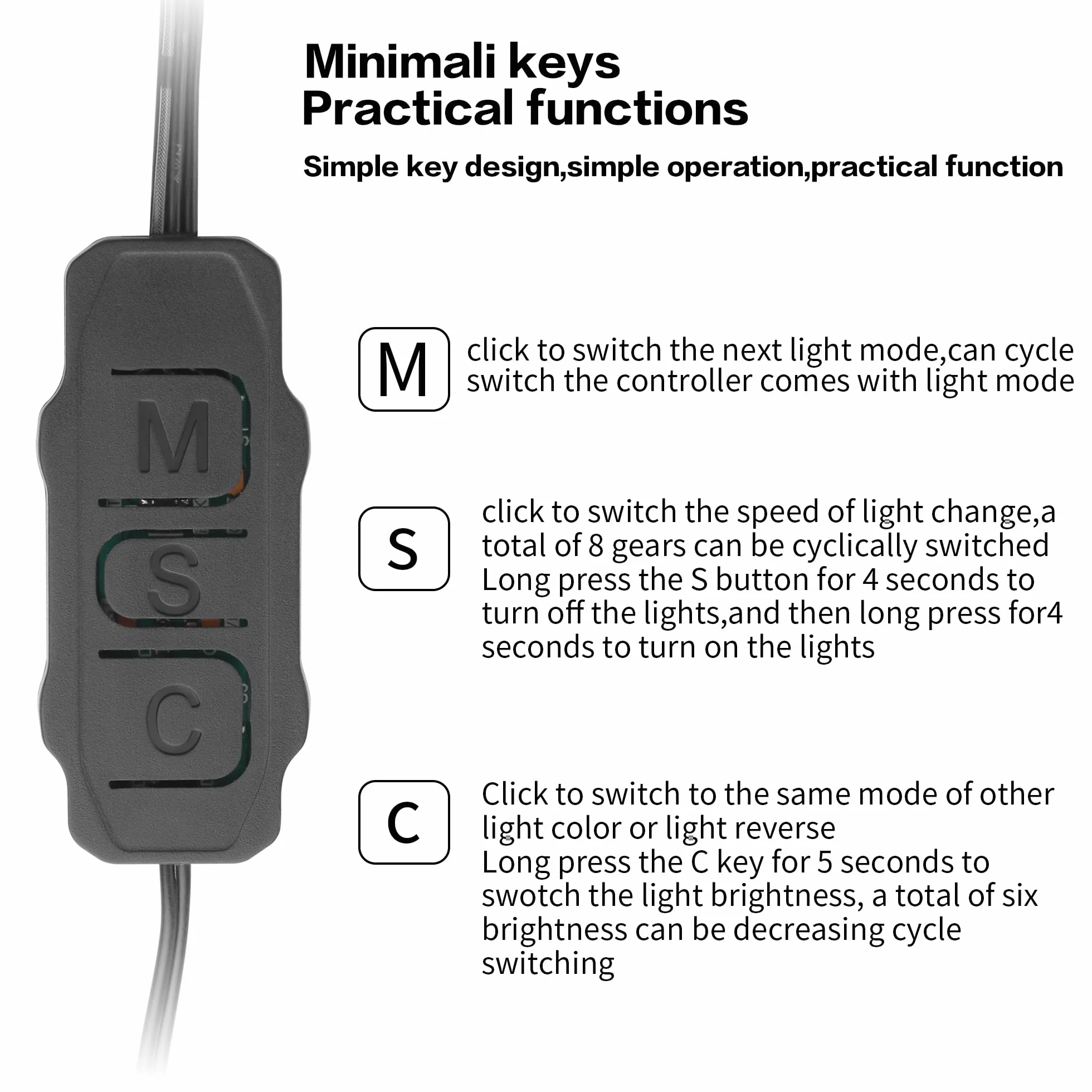 Minikontroler ARGB 3-biegunowy 5 V RGB kontroler do wentylatora PC czarny