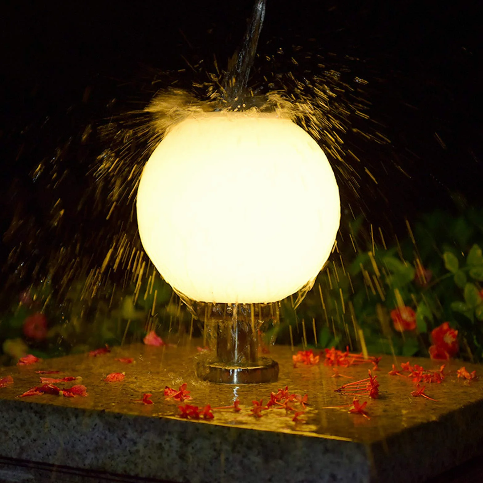 Zewnętrzne oświetlenie solarne LED z pilotem, słupek ogrodowy z odlewu aluminiowego, wodoodporne oświetlenie ścieżki patio podjazdowego, ściemnialne, 3 temperatury barwowe, czas,D20*h25cm