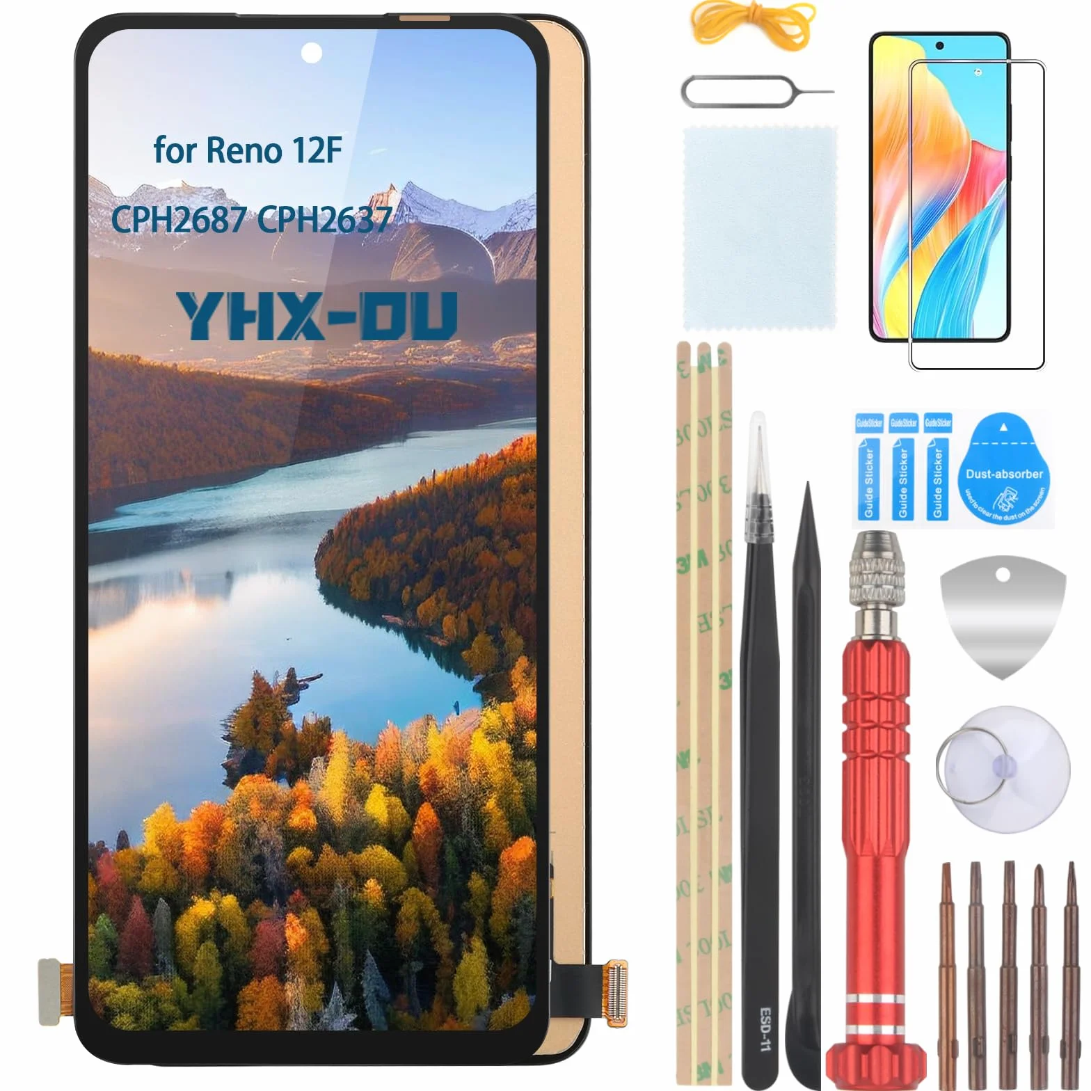 Wyświetlacz TFT LCD do Oppo Reno 12F CPH2687 CPH2637 ekran dotykowy zamiennik