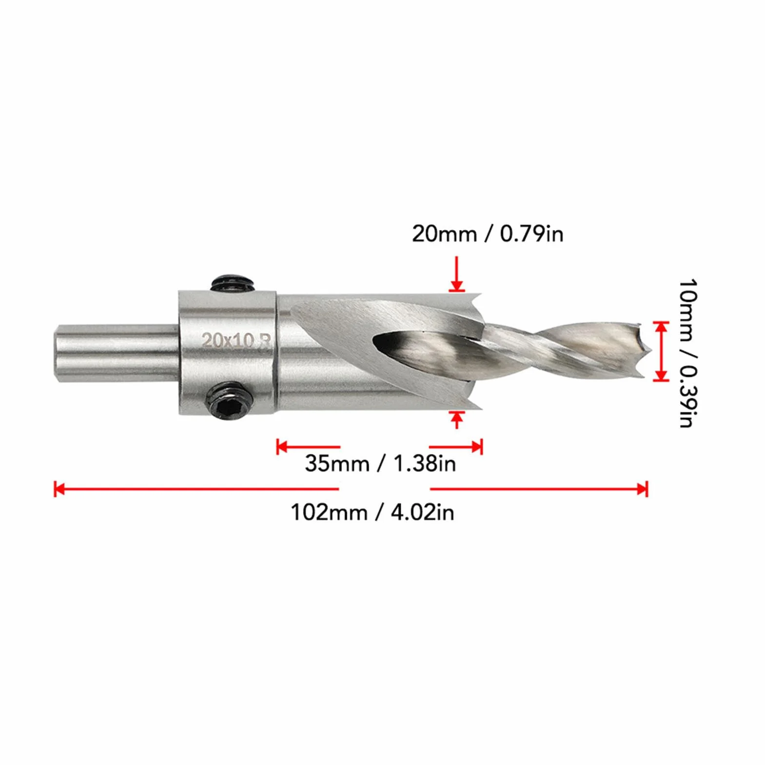 Yosoo Health Gear Zestaw wierteł Kątowych do Drewna Prowadnica wierteł Kątowych ze Stopu Aluminium 0 do 60 Stopni dla Pręta Okrągłego o średnicy od 30 70 Mm z Suwakiem 60 Mm Stolarki Drewnianej