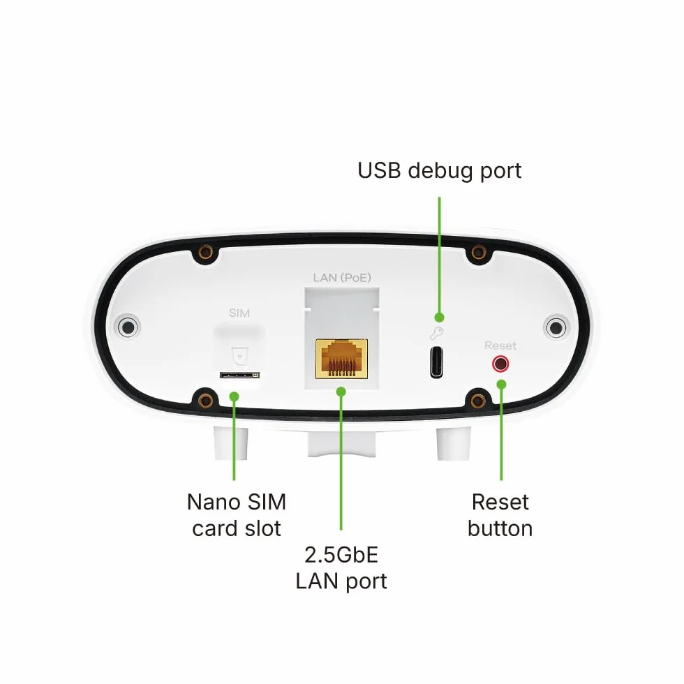Zyxel 5G Router Outdoor IP55 7 Gbps 2.5GbE PoE LAN Nebula Cloud Managed FWA70