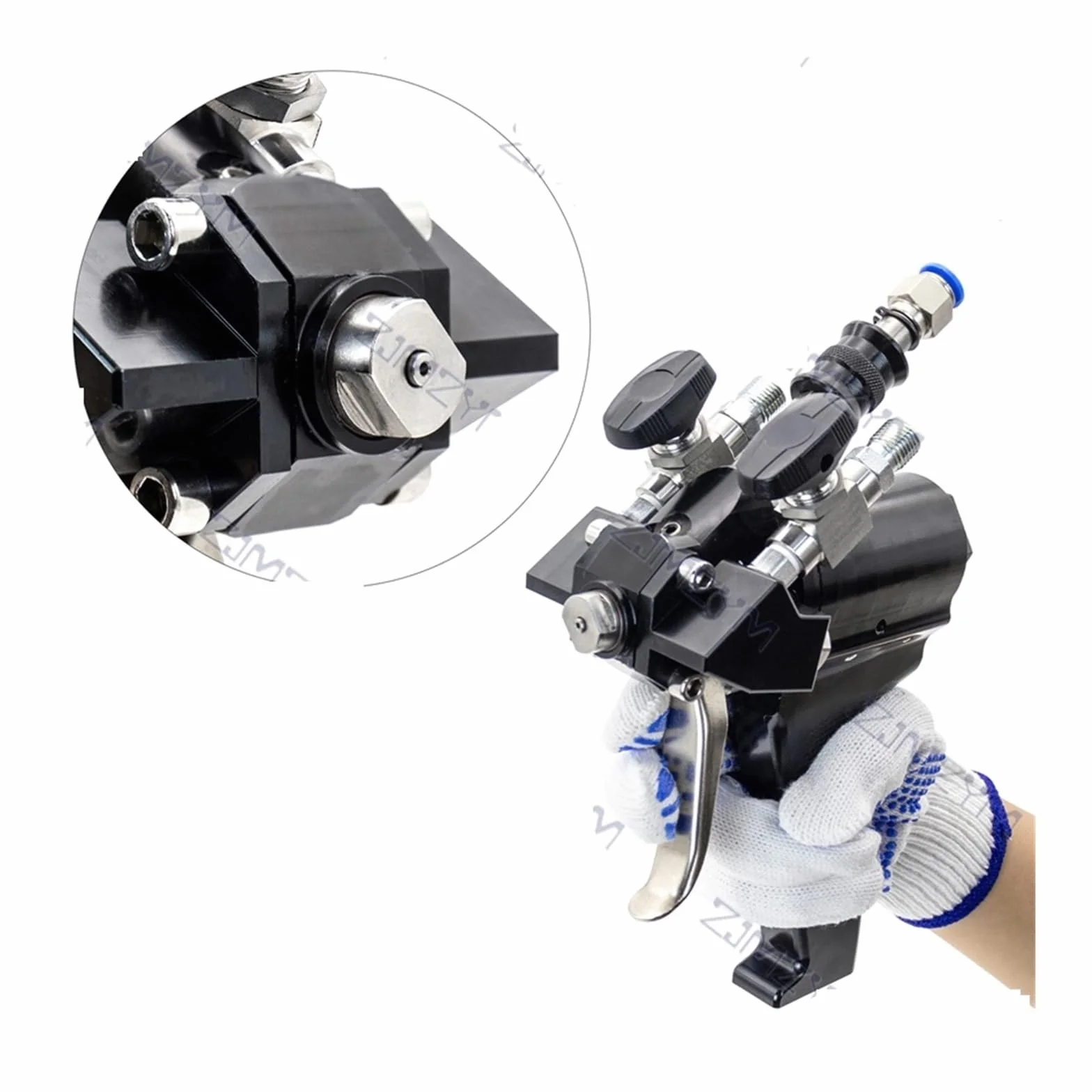 Pistolet natryskowy do pianki poliuretanowej P2 Pneumatyczny pistolet powłok wysokociśnieniowych Maks. 35 MPa 1-12 kg/min 0,2-1,2 1,6 mm Do użytku DIY