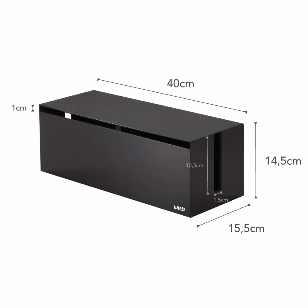 Yamazaki Home Web Cable Box – organizer do przechowywania kabla odpływowego, osłona