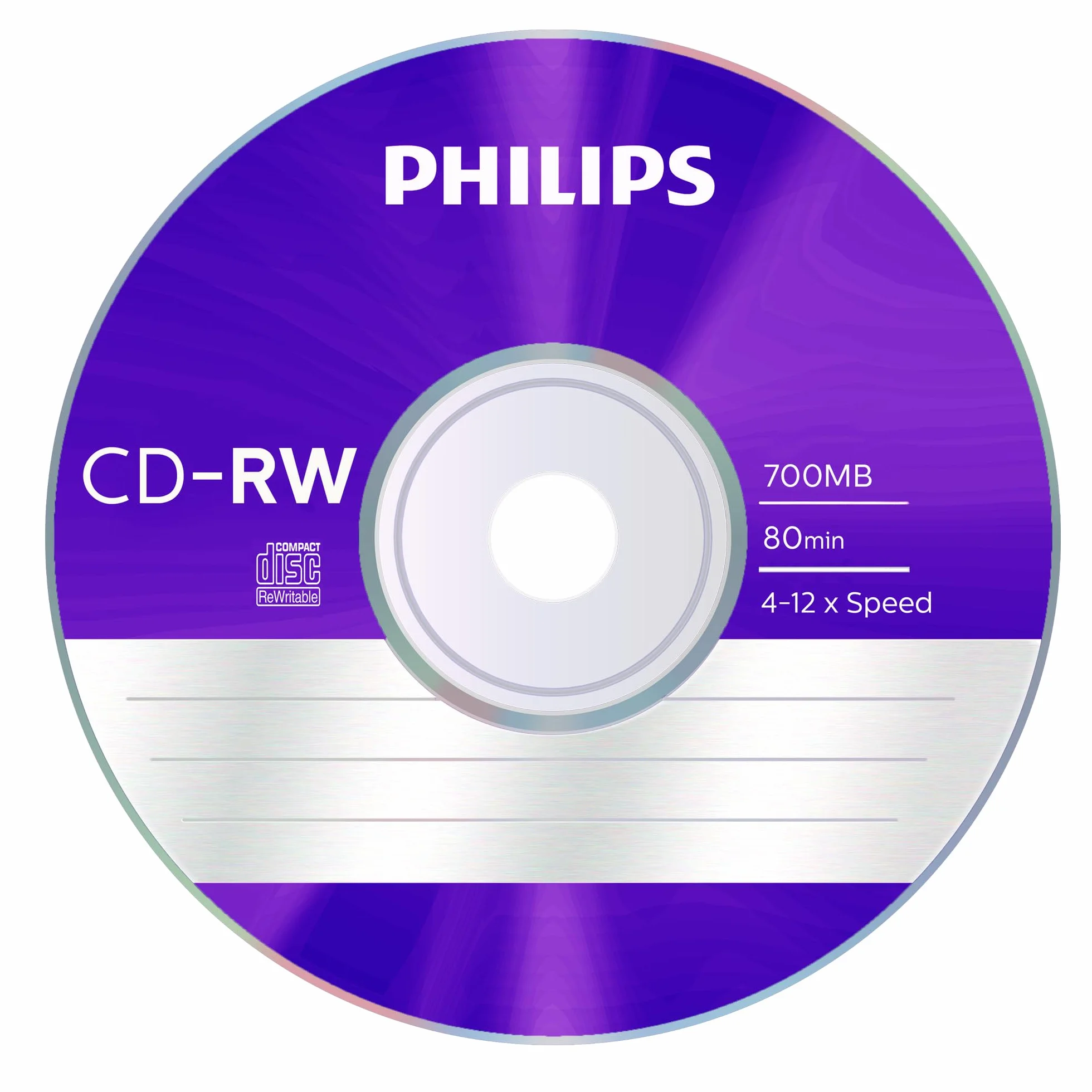 Philips CD-RW 700 MB 80 min 4-12x prędkość 5 szt. Slim Case