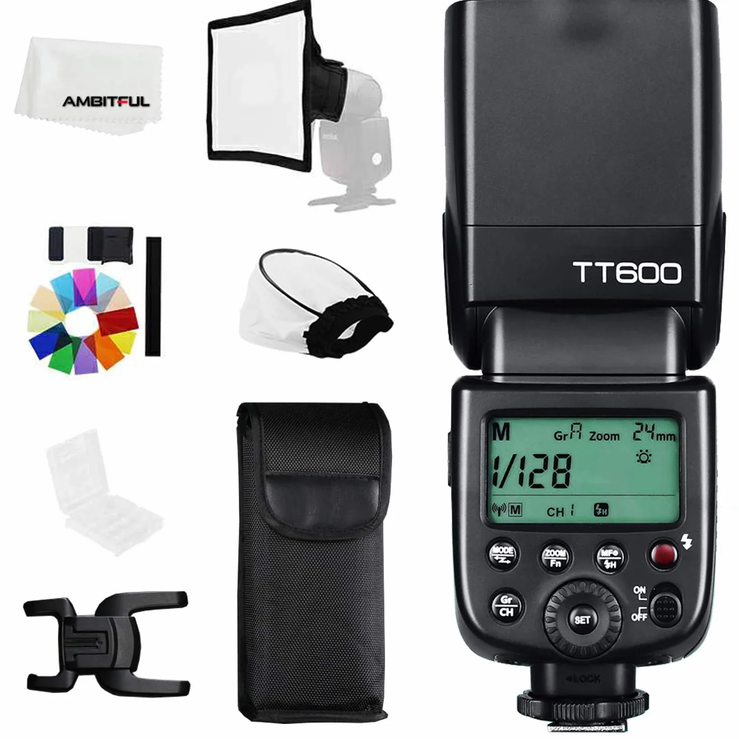 Godox TT600 2.4G Wireless GN60 Master/Slave Camera Flash Remote Control Off Board HSS Speedlite Universal Flash with One Contact for Canon, Nikon, Sony, Pentax, Olympus, Fuji Lumix..