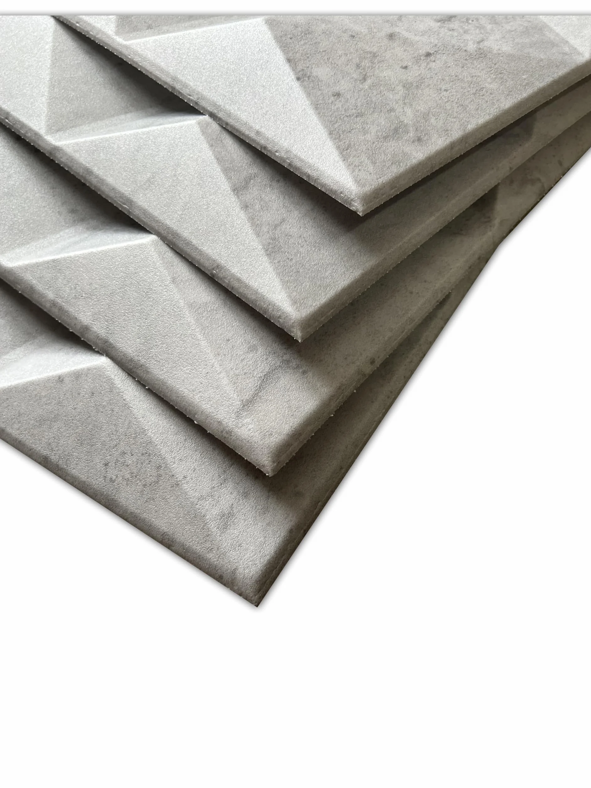 Deccart - Panele ścienne 3D 50x50 cm - okładziny ścienne dekoracyjne, okładziny sufitowe, płyty styropianowe, EPS-polistyren, Brylant, 2 m², 8 sztuk, wygląd betonu