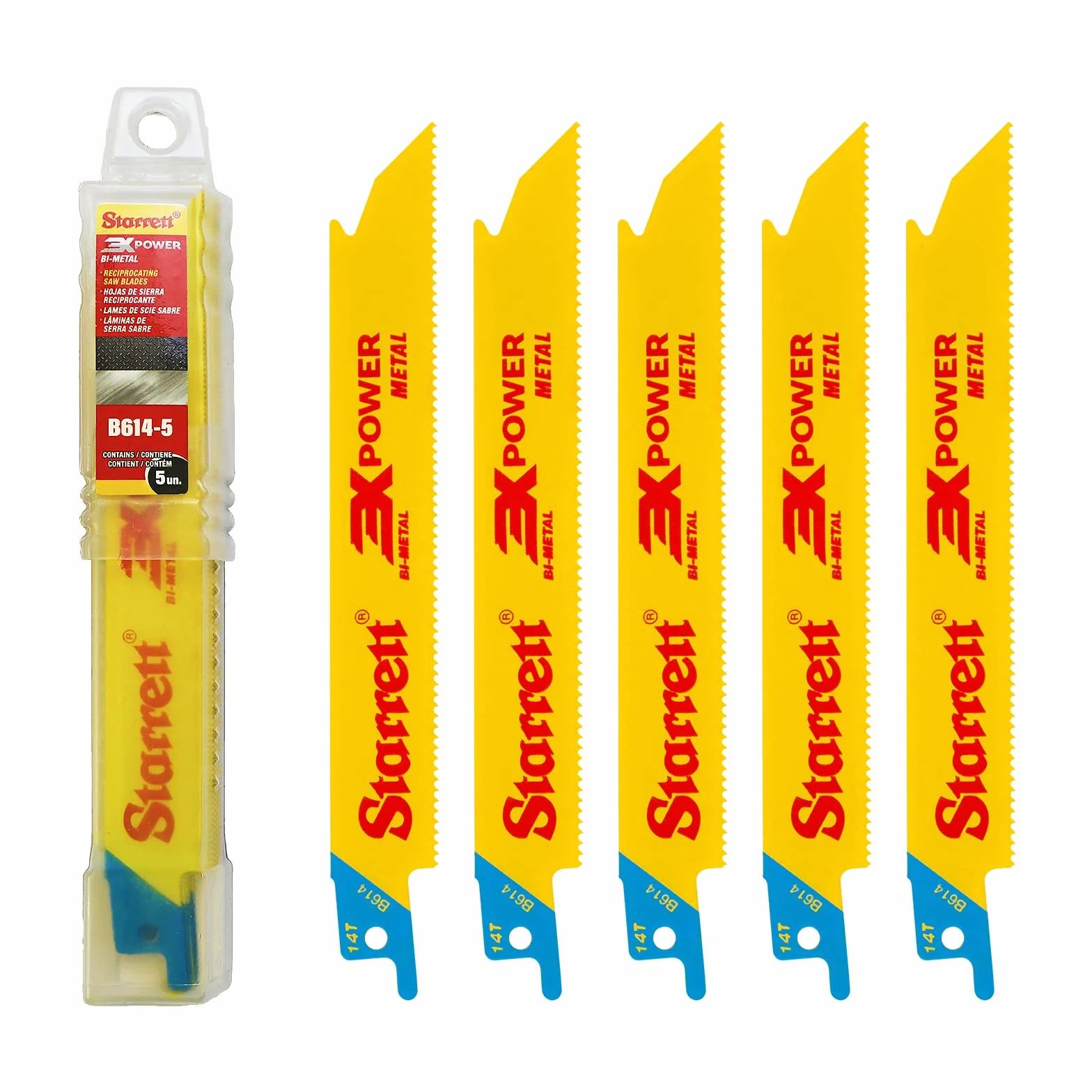 Starrett Bi-metalowe brzeszczoty do piły szablastej, 5 sztuk B614-5