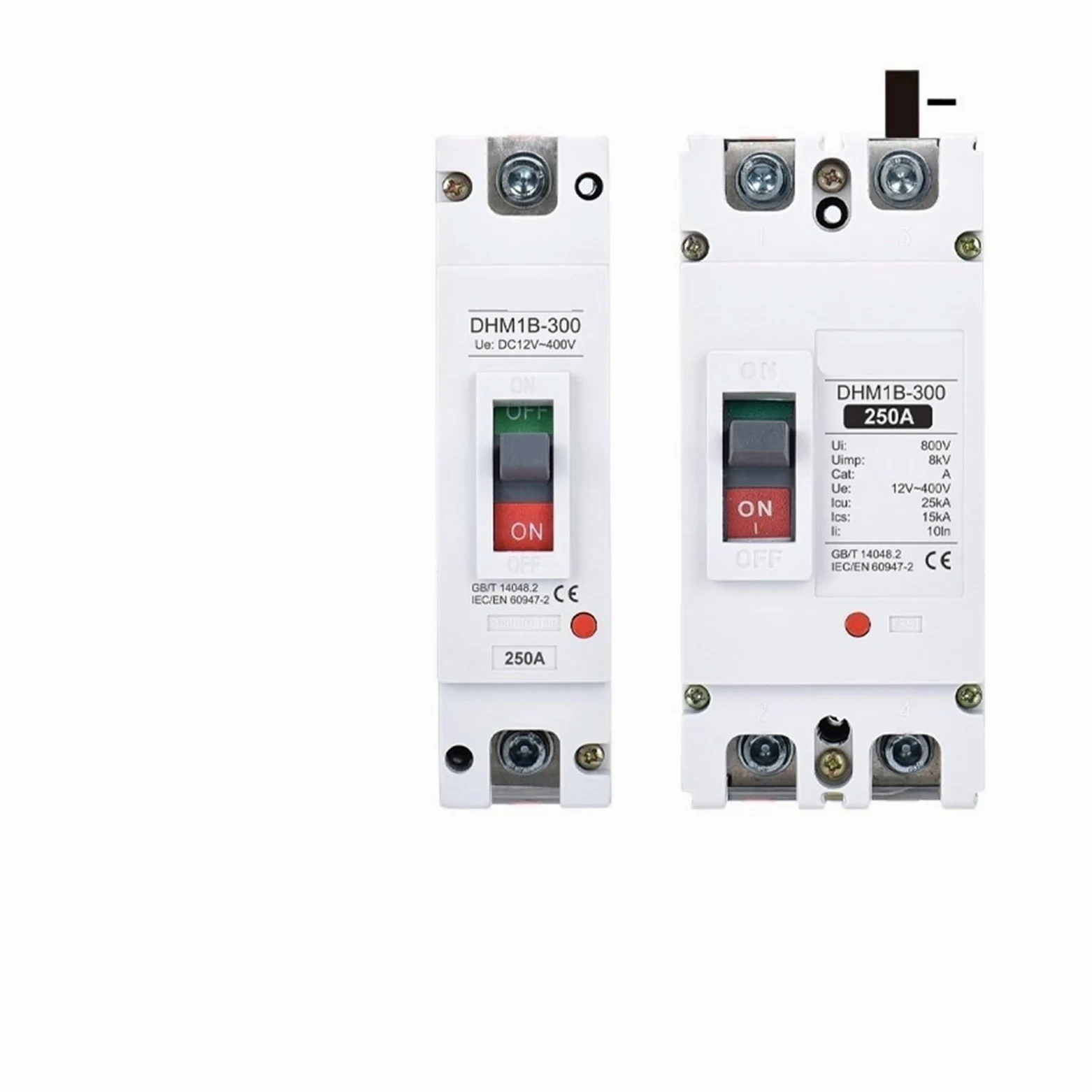 1 sztuk 24V DC 12V 48V 72V MCCB 250A plastikowe pudełko wyłącznik automatyczny 100A 200A bateria ładowania samochodu osłona baterii (Color : 40A, Size : 1P-20)
