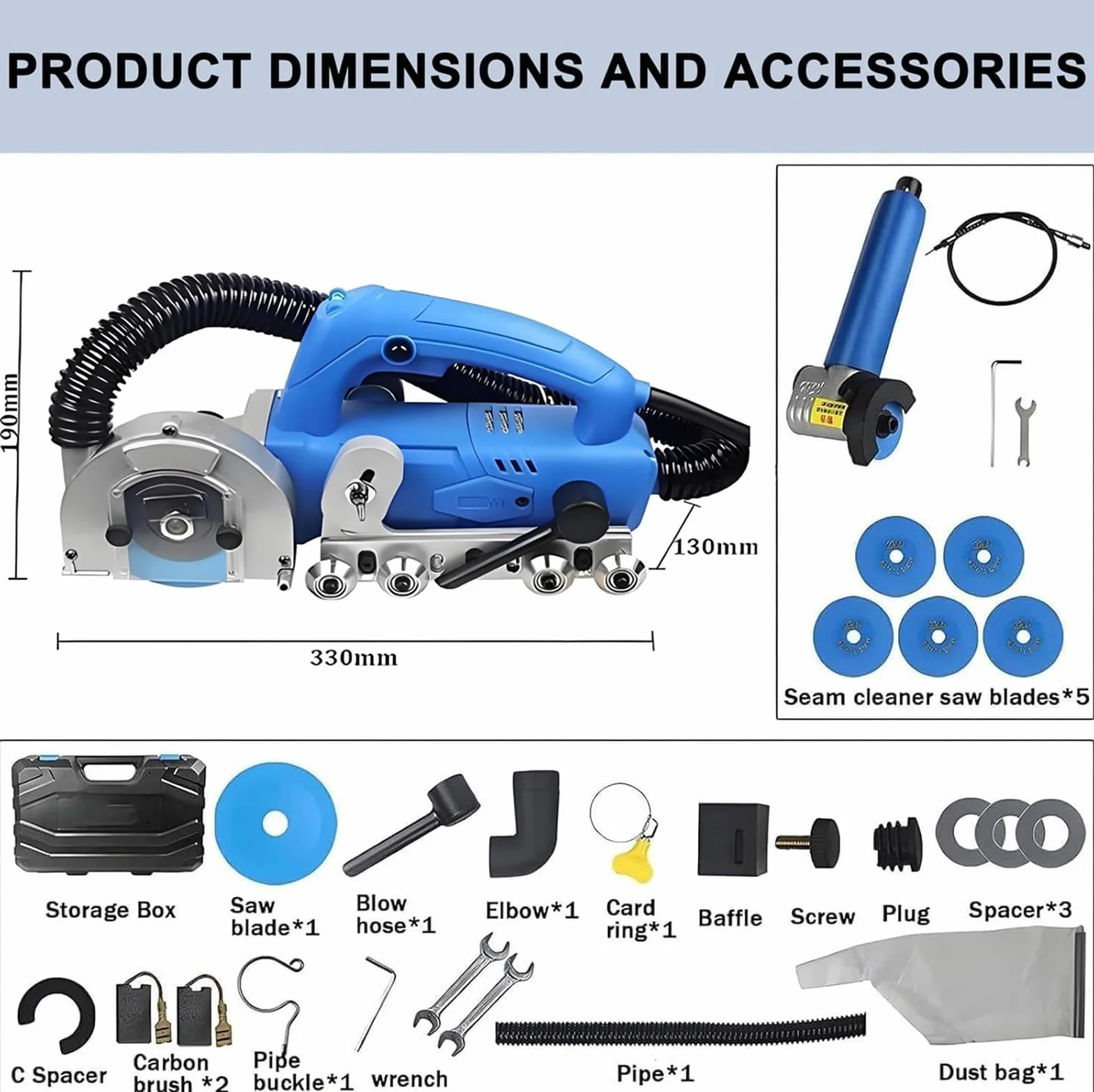 1200W Wysokowydajne Elektryczne Narzędzie Usuwania Fugi z Płytki 9000 rpm,packageB | Przenośny odkurzacz do fug ceramicznych do usuwania uporczywej fugi i cementu, maszyna do czyszczenia szczelin, 220V