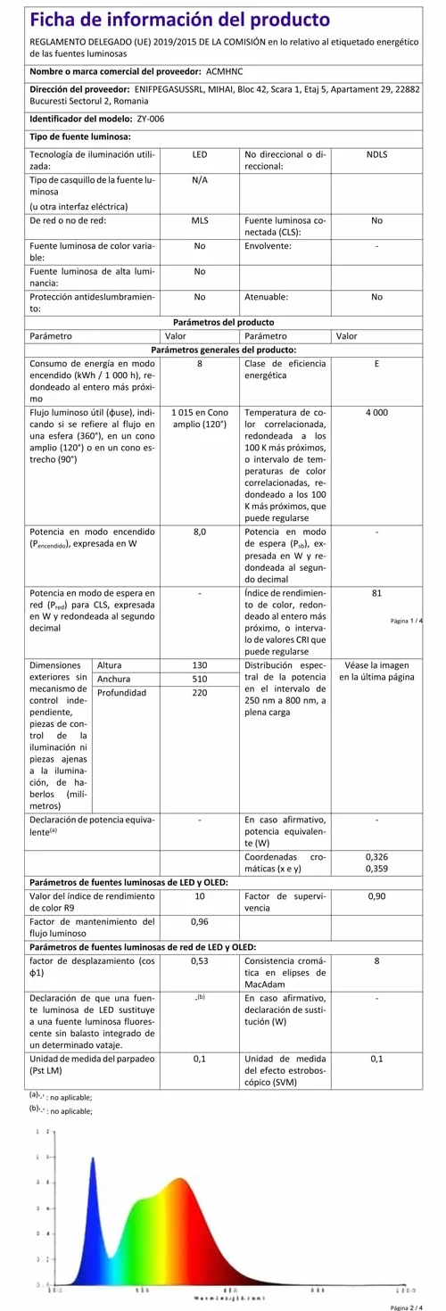 ACMHNC Lampa LED do lustra łazienki, 40 cm ściemniana lampa ścienna wewnętrzna nowoczesna z przełącznikiem dotykowym, 14 W do lustra, 3000 K/4000 K/6000 K, bez migotania