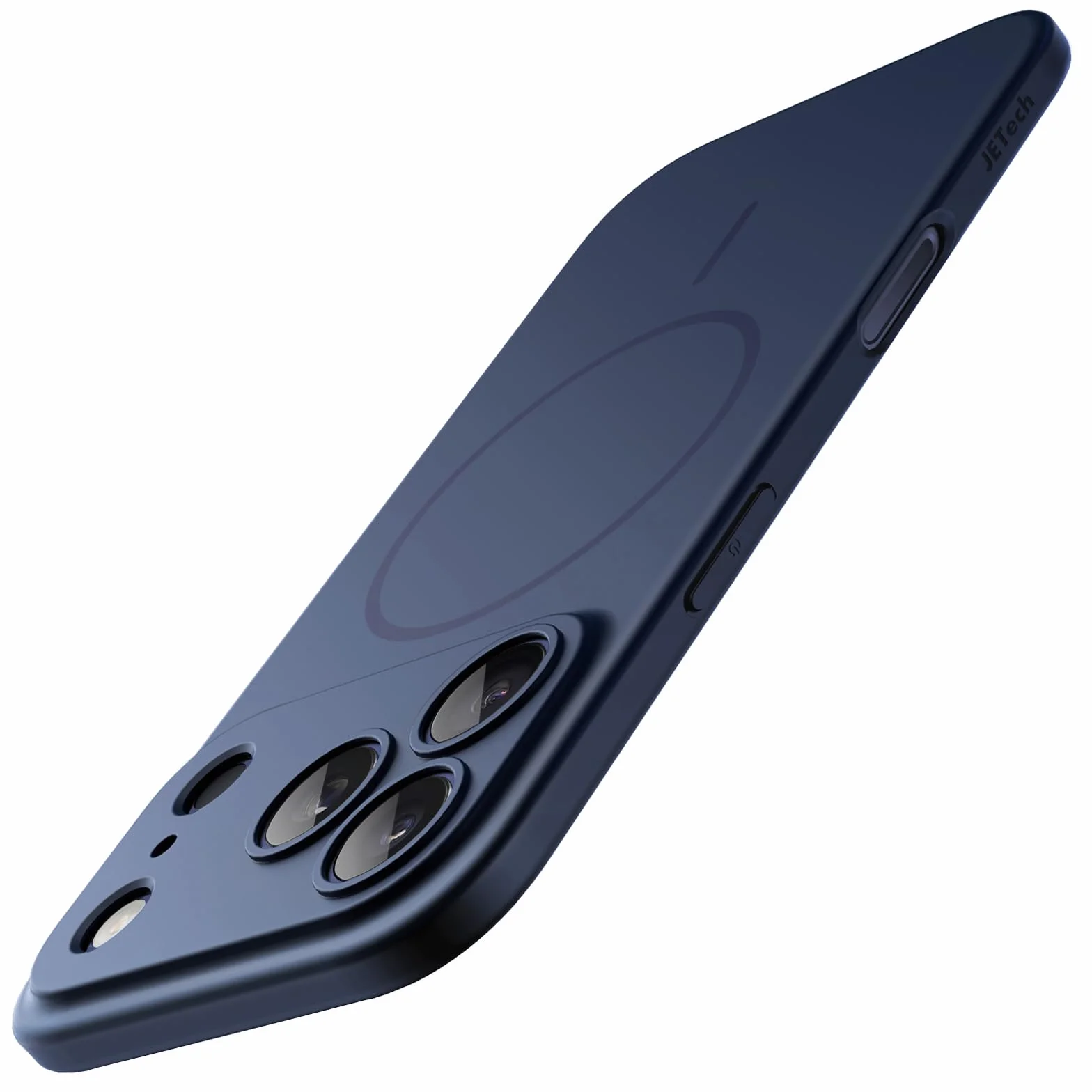 JETech Magnetyczne Szczupły Etui dla iPhone 17 Pro 6,3 Cala, Kompatybilne z MagSafe, Ultracienkie Minimalistyczne Osłona Telefon z Matowe i Pełną Ochroną Obiektywu Aparatu (Ciemnoniebieski)