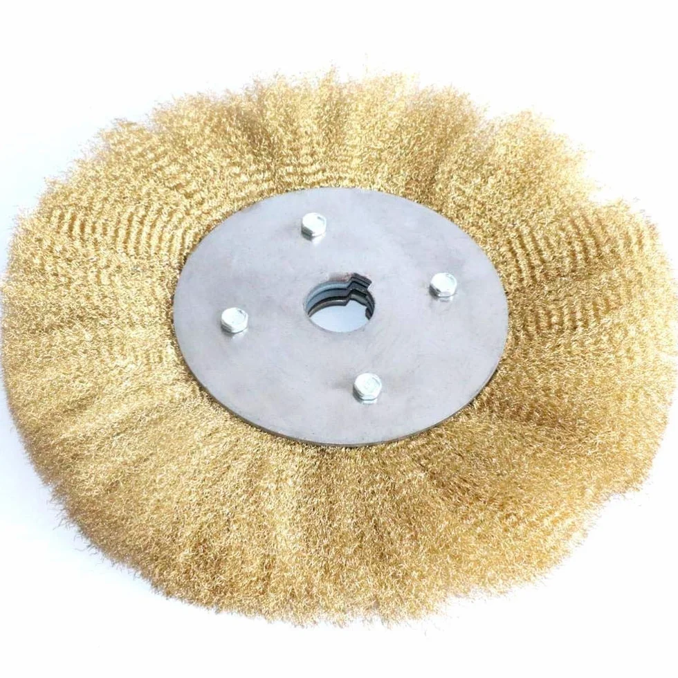 Szczotka tarczowa Szczotka tarczowa z drutu nylonowego 0,13 mm Płaska szczotka tarczowa z drutu mosiężnego do szlifierki stołowej Polerowanie Narzędzie ścierne Odrdzewianie metalu Gratowanie