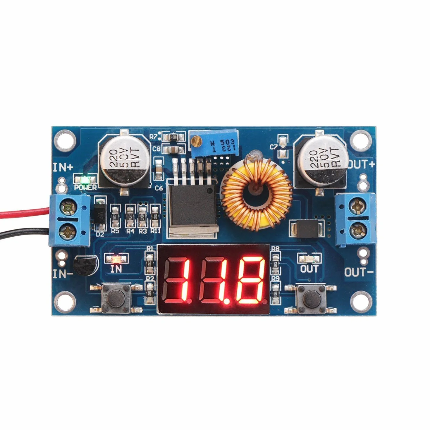 DollaTek Mały konwerter napięcia prądu stałego regulator 4-38V do 1,25-36V 5V/12V stabilizator napięcia wyjściowego