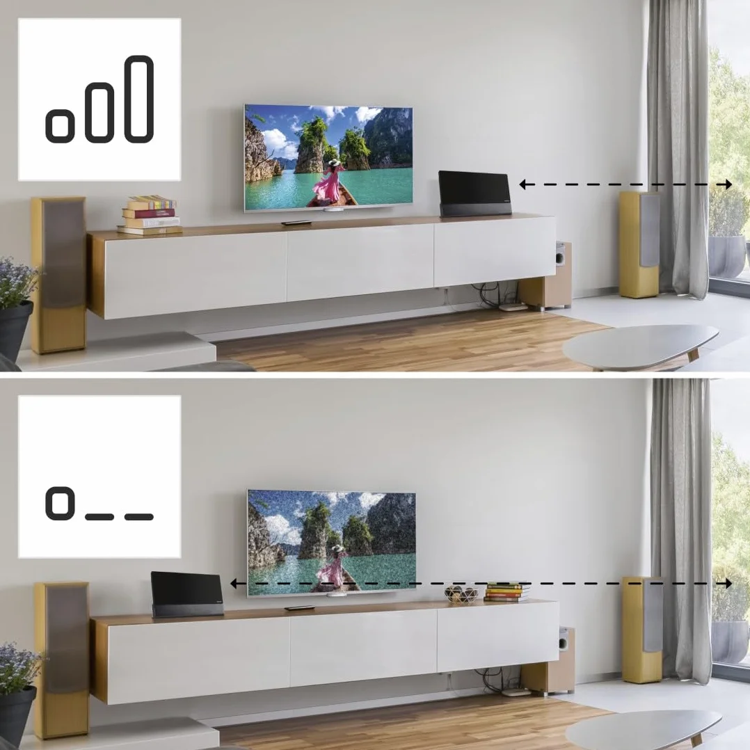 Hama Antena pokojowa DVB-T/T2 5G LTE FM aktywna wewnętrzna czarna