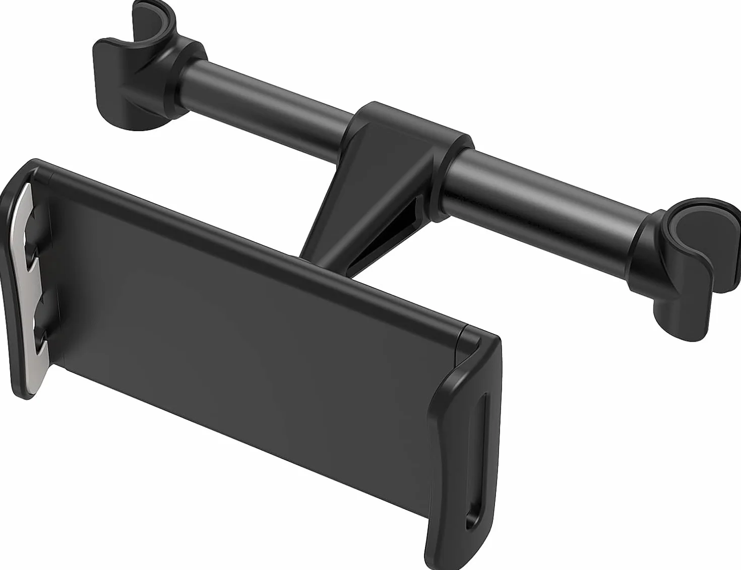 Zagłówki samochodowe Uchwyt na tylne siedzenie,Telefon/Tablet Samochodowy uchwyt,Regulowany uchwyt urządzeń do 4-11 calowych tabltes/telefonów,Kompatybilny z iPhone,iPad,Tab (czarny)