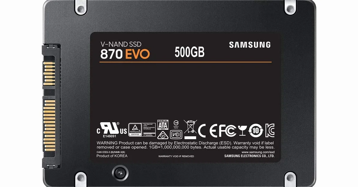 Samsung SSD 870 EVO 500GB 2.5" Intelligent Turbo Write Magician 6 Black