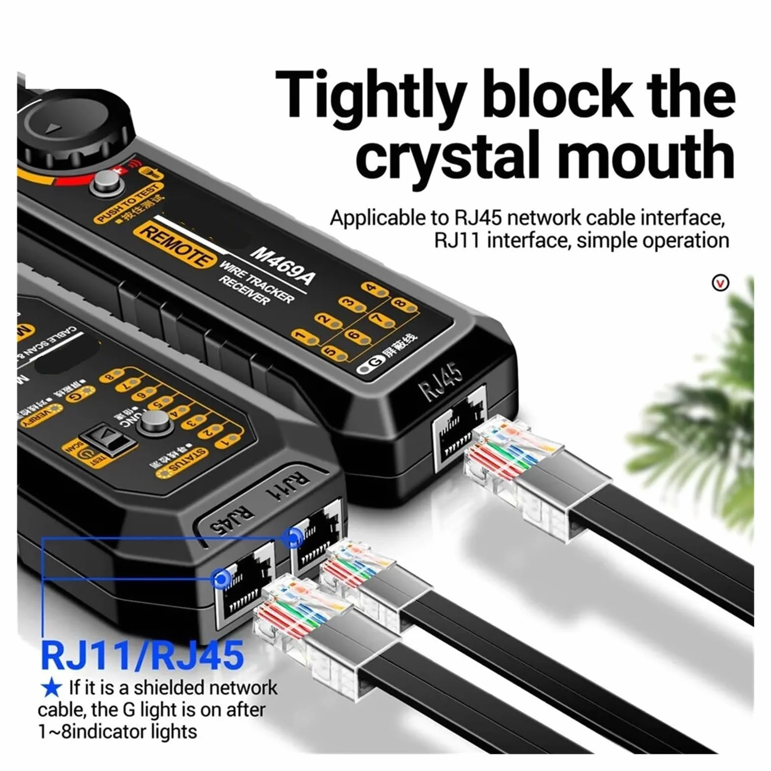 Inteligentny tester kabli sieciowych RJ45 RJ11, LAN, lokalizator przewodów, odbiornik, narzędzie elektryczne do naprawy sieci Testy transmisji(Standard version)