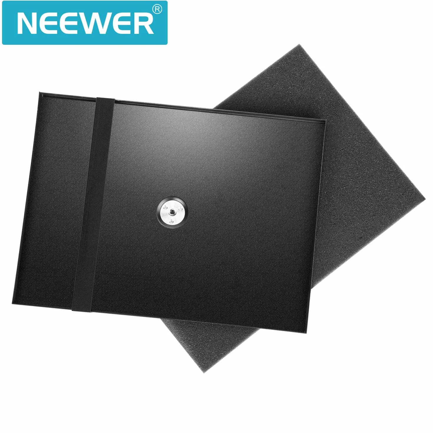 Neewer Uchwyt na projektor i laptop, metaliczny, czarny, 34 * 24 * 1.3cm, do prezentacji, sceny, sal wykładowych i konferencyjnych