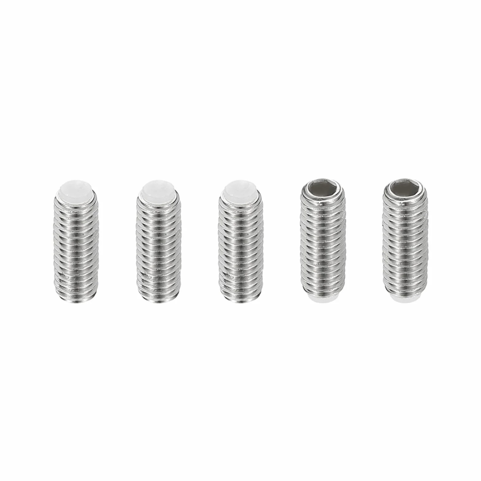 PATIKIL Śruba bez łba M6 x 16 mm, 5 szt. Metryczna głowica sześciokątna ze stali nierdzewnej 304, końcówka do kubka, śruby bez łba sześciokątnego, sprzęt z wewnętrznym gniazdem sześciokątnym
