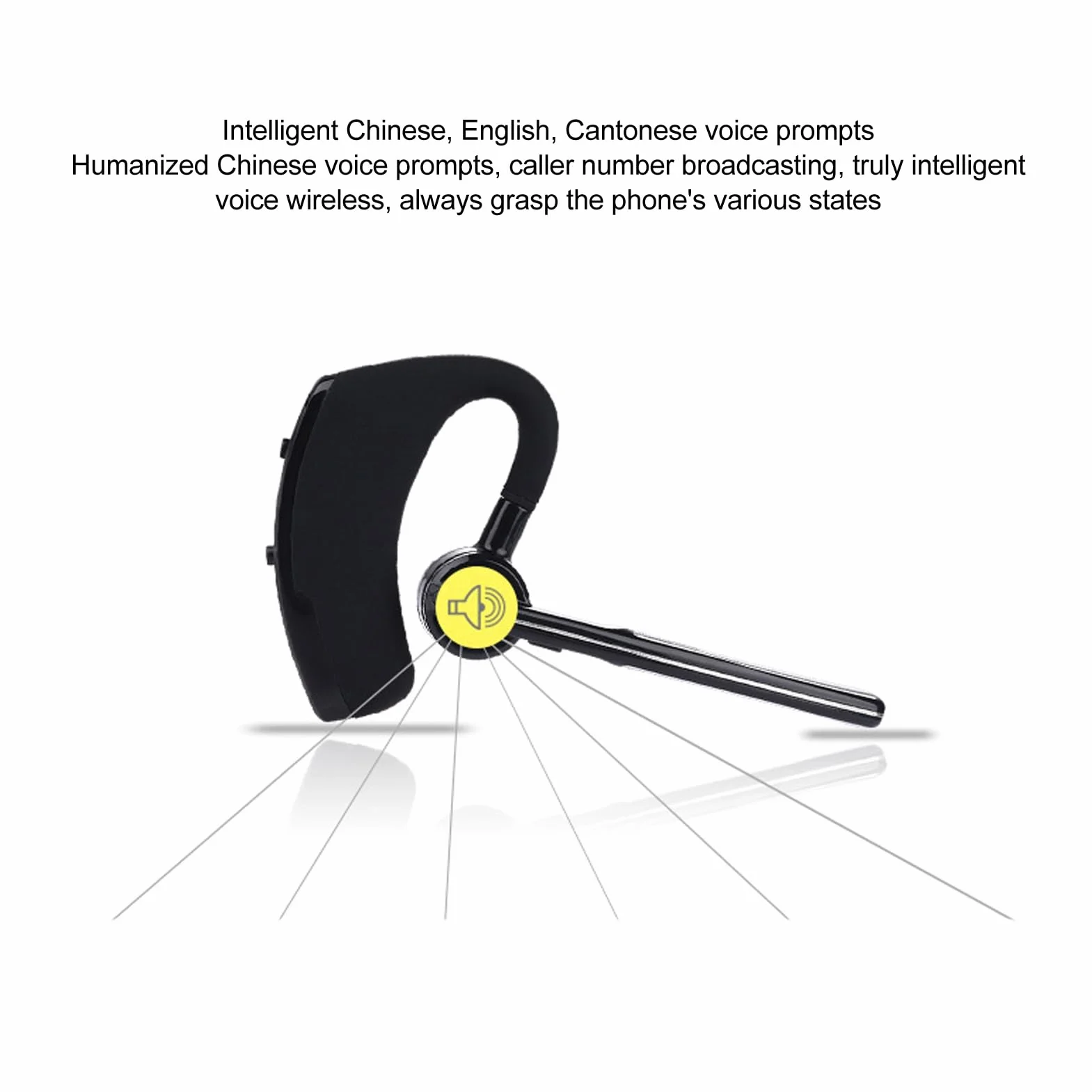 Zestaw Słuchawkowy Legend Bluetooth V5.0, Pojedyncza Słuchawka Bluetooth z Mikrofonem z redukcją Szumów, Ergonomiczne Słuchawki Głośnomówiące, Połączenie z Tabletem Mobilnym