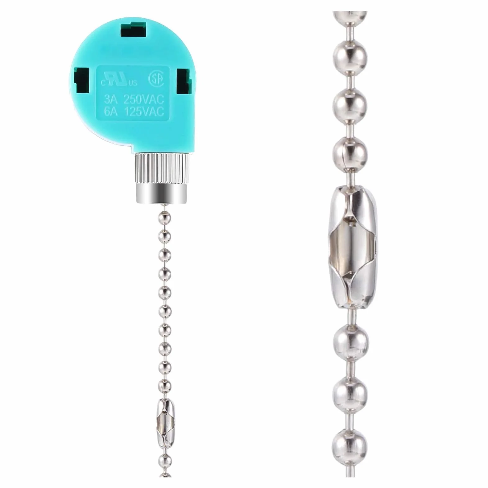BuyWeek Przełącznik wentylatora sufitowego, 3 prędkości, 4 kable ZE-268S6, przełącznik suwakowy, kontroler wymienny, przełącznik do wentylatorów sufitowych, lamp ściennych, oświetlenia szafki