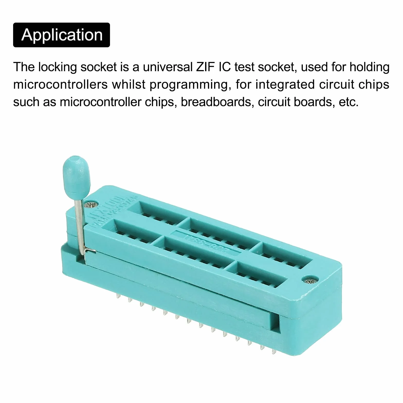 PATIKIL Uniwersalny IC Test ZIF Gniazdo 28 Pin 2.54mm Mocno Krok dla Mikrokontrolera, Chip, Baset, Programy IC, 2szt