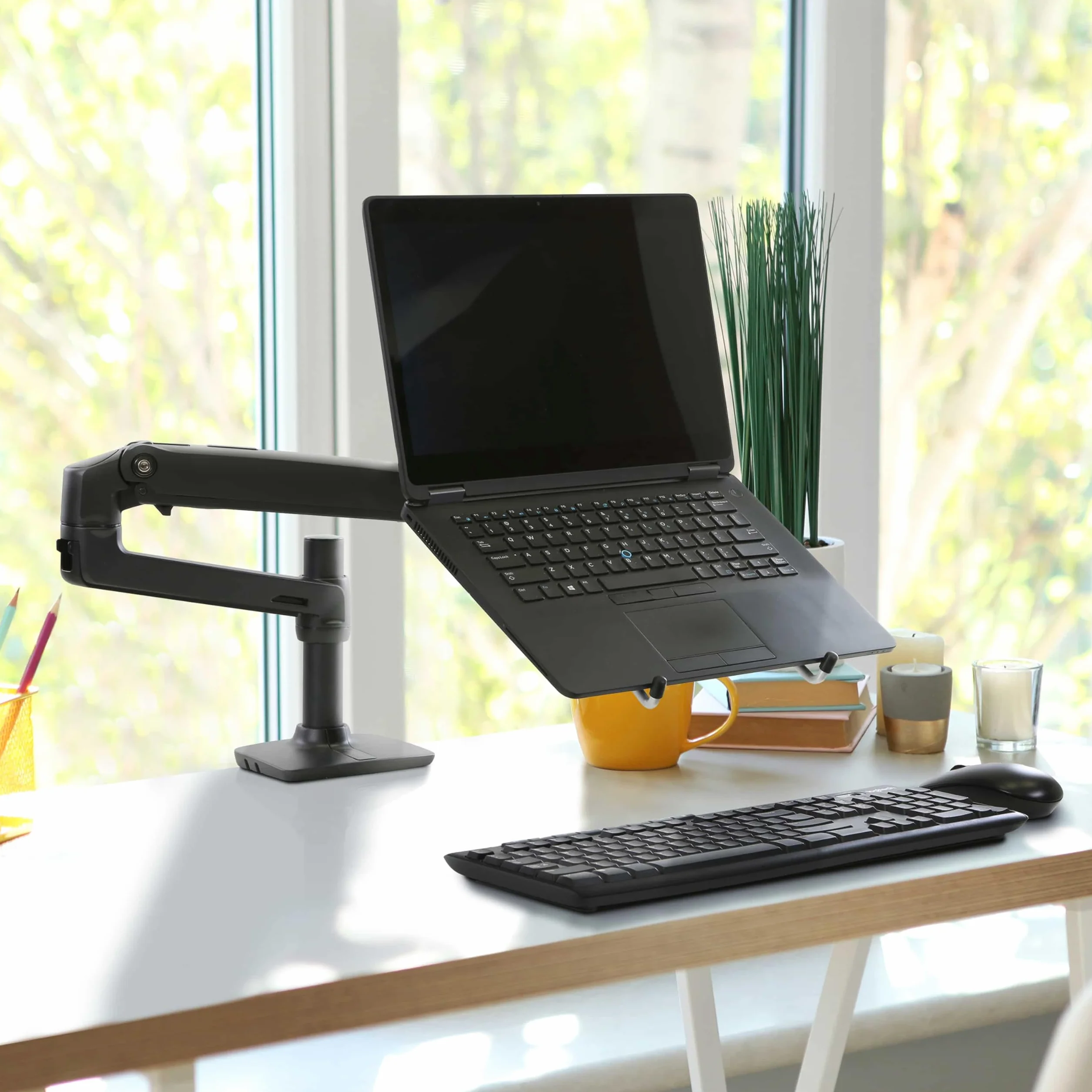 Ergotron 50-193-200 LX Notebook and Dual Desk Mount Arms czarne