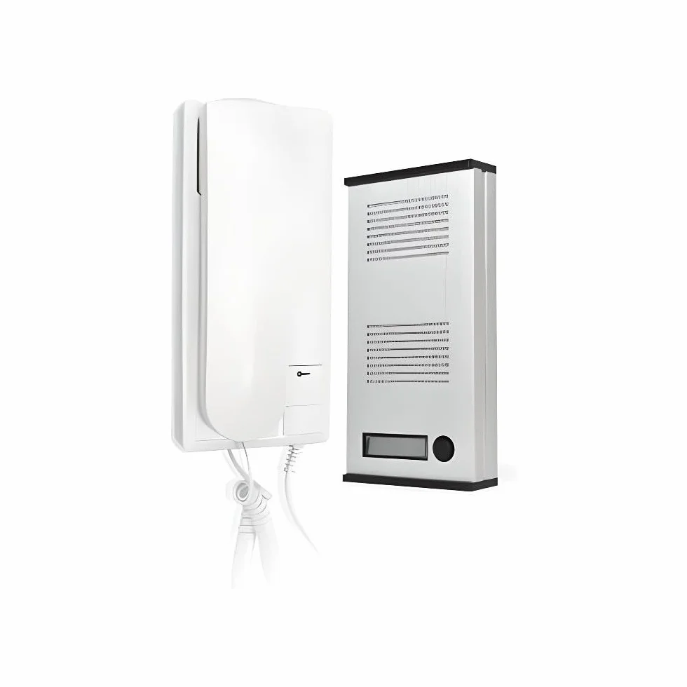 SCS SEN4137398 Metallic Door Phone Kit Mounted in Brackets 2 Wires Included