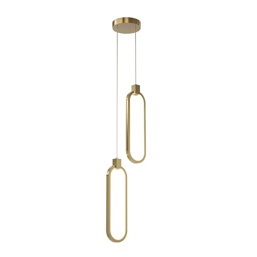 Lampy wiszące, żyrandol do wnętrz z mosiądzu LED przyciemniana nocna lampa wisząca Minimalistyczna podwieszana oprawa oświetleniowa do przedpokoju w domu Nowoczesna sypialnia Dekoracja jadalni Wisząca