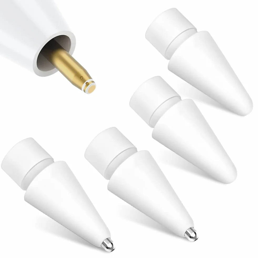 flintronic 4 końcówki kompatybilne z Apple Pencil 2 Gen i 1 szt., wymienne końcówki z metalu