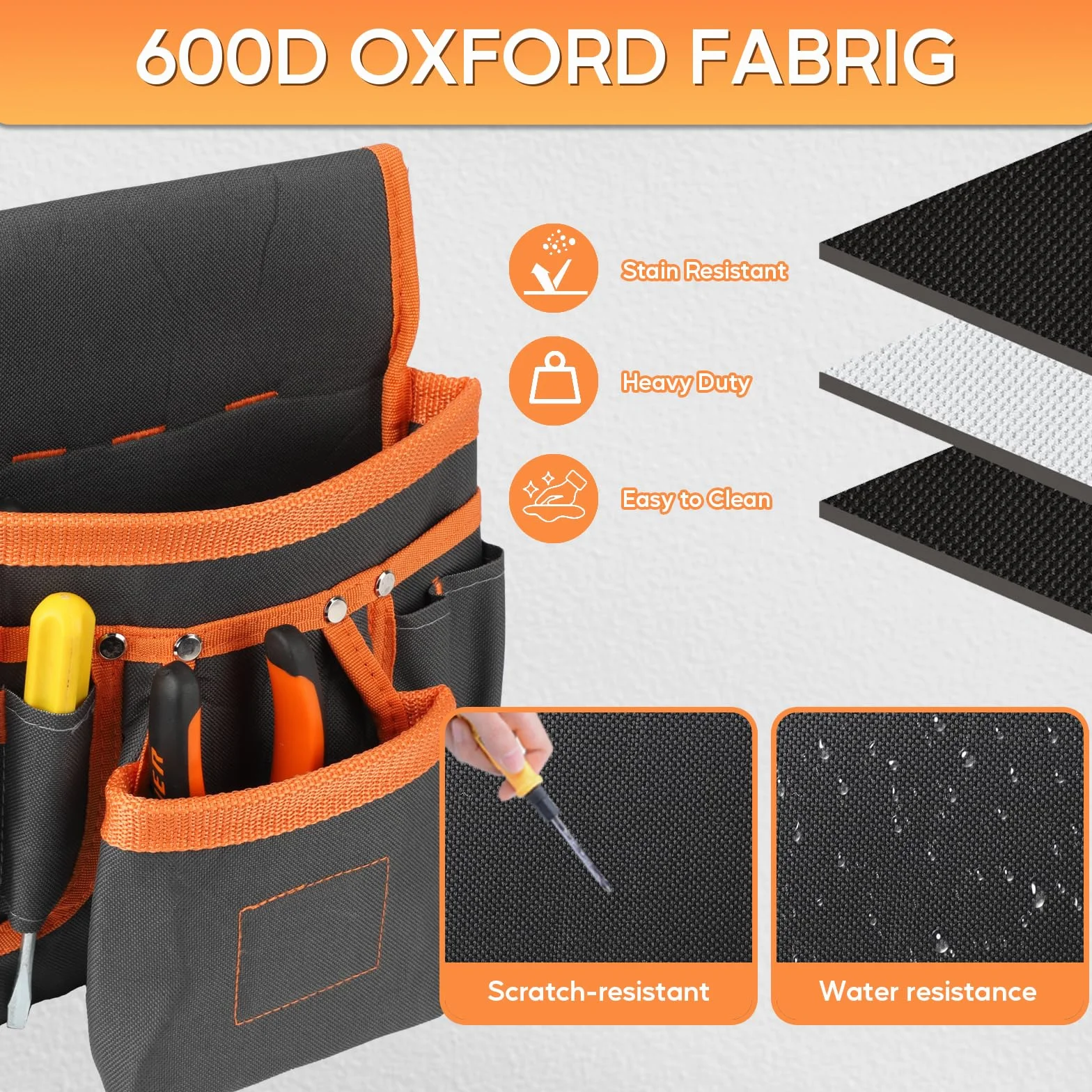 Pas narzędziowy z szelkami, magnetyczna torba na narzędzia dla mężczyzn, profesjonalny wytrzymały materiał Oxford 600D w stylu Y-Style pasek narzędziowy z 20 kieszeniami i 2 strefami magnetycznymi