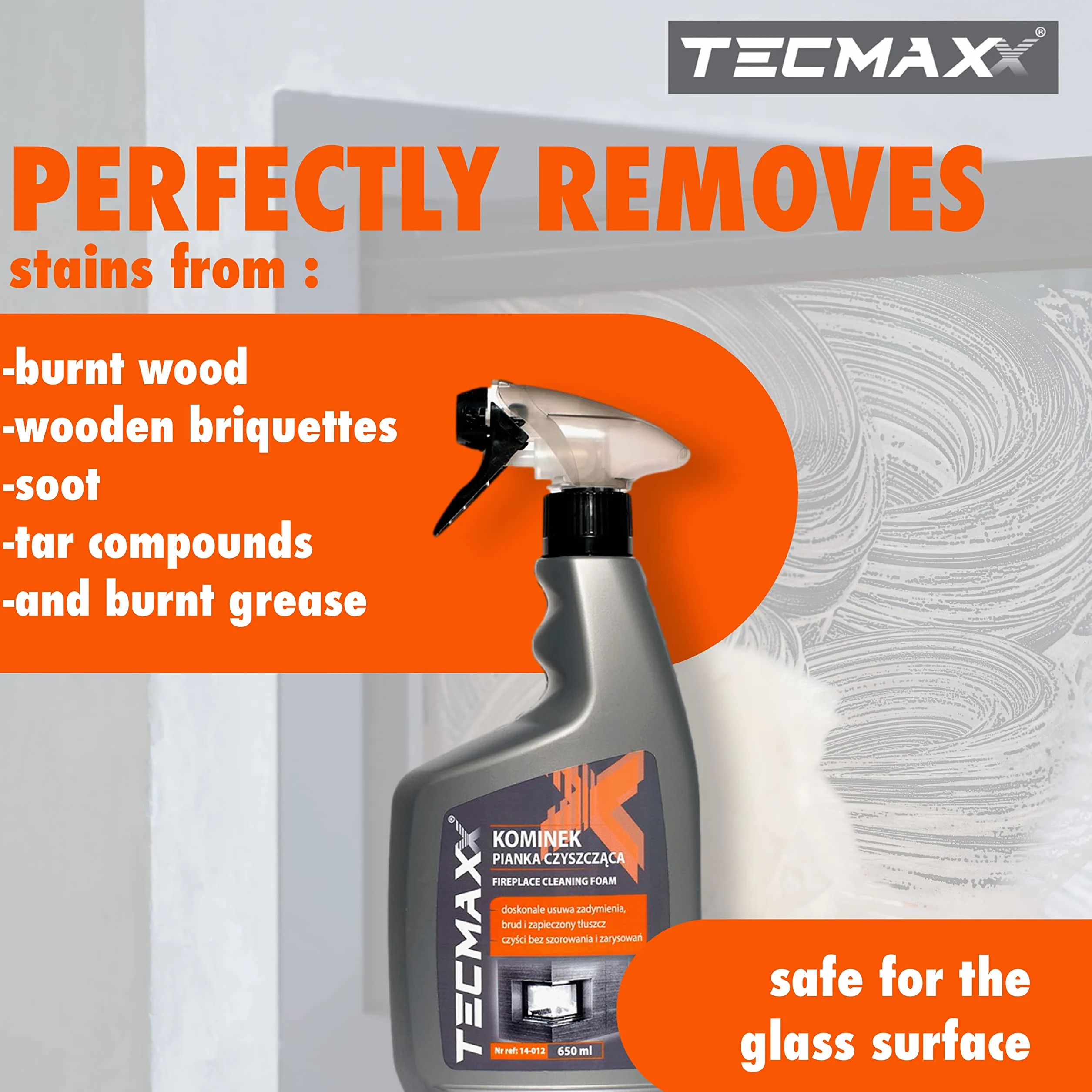 PIANKA CZYSZCZĄCA DO KOMINKÓW 650ml 14-012 TECMAXX