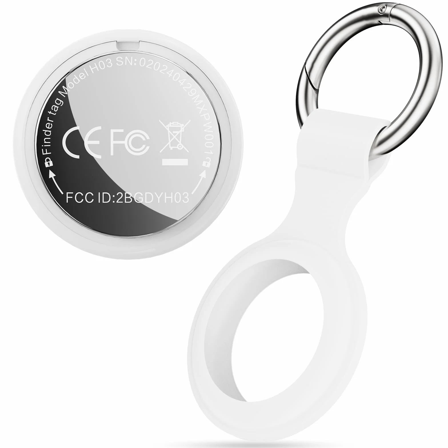 Lokalizator GPS - Smart Tag Bluetooth(Tylko iOS),Znajdź obiekty dla Zwierzak Domowy, dzieci, walizki, Bagażu, Wymienna Bateria, Biala