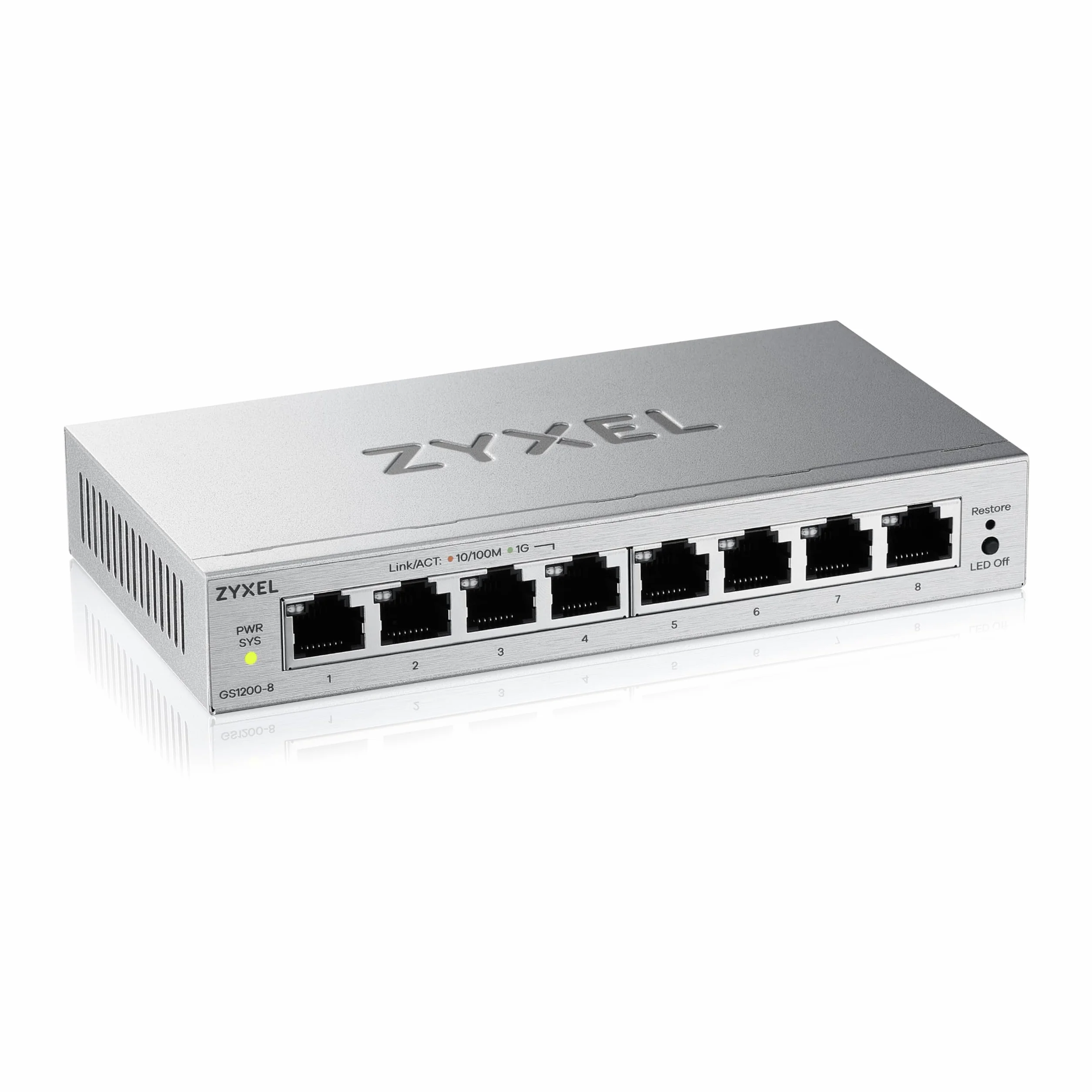 Zyxel GS1200-8v3 Przełącznik sieciowy Gigabit LAN 8 portów zarządzany QoS VLAN