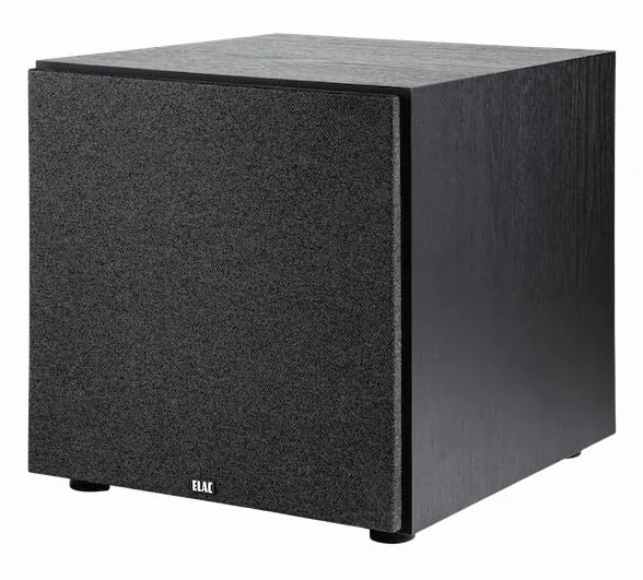ELAC Debut 3.0 DS123 subwoofer – idealny do odtwarzania muzyki przez system stereo 5.1 Surround, legendarny dźwięk, szlachetny design – czarny