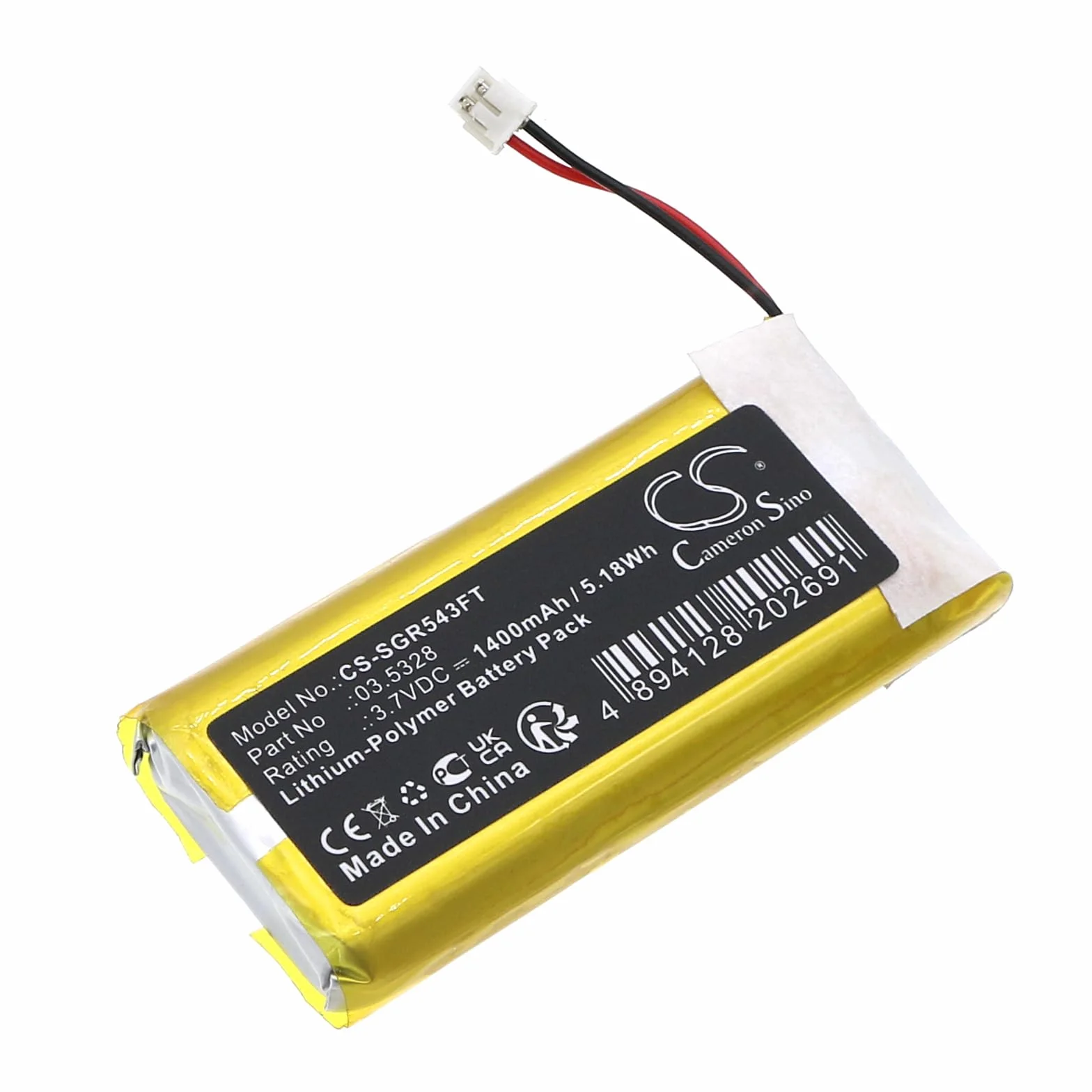 TECHTEK Bateria 1400mAh kompatybilny z SCANGRIP 03.5026 03.5412 03.5438 03.5446 I-Match I-Match2 I-View COB LE Night View