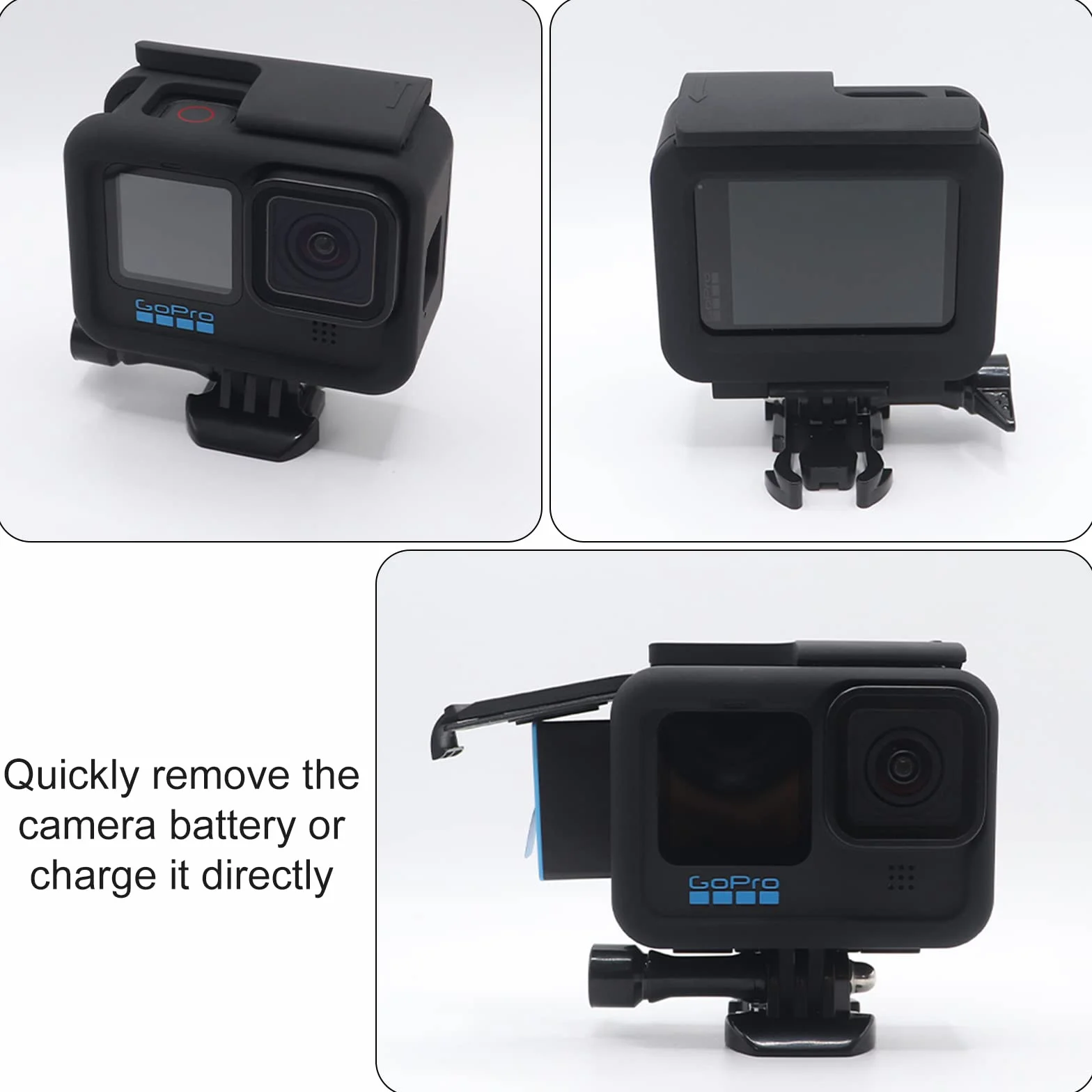Obudowa ramowa kompatybilna z GoPro Hero 9/10/11 Black akcesoria ochronna z cokołem i śrubą