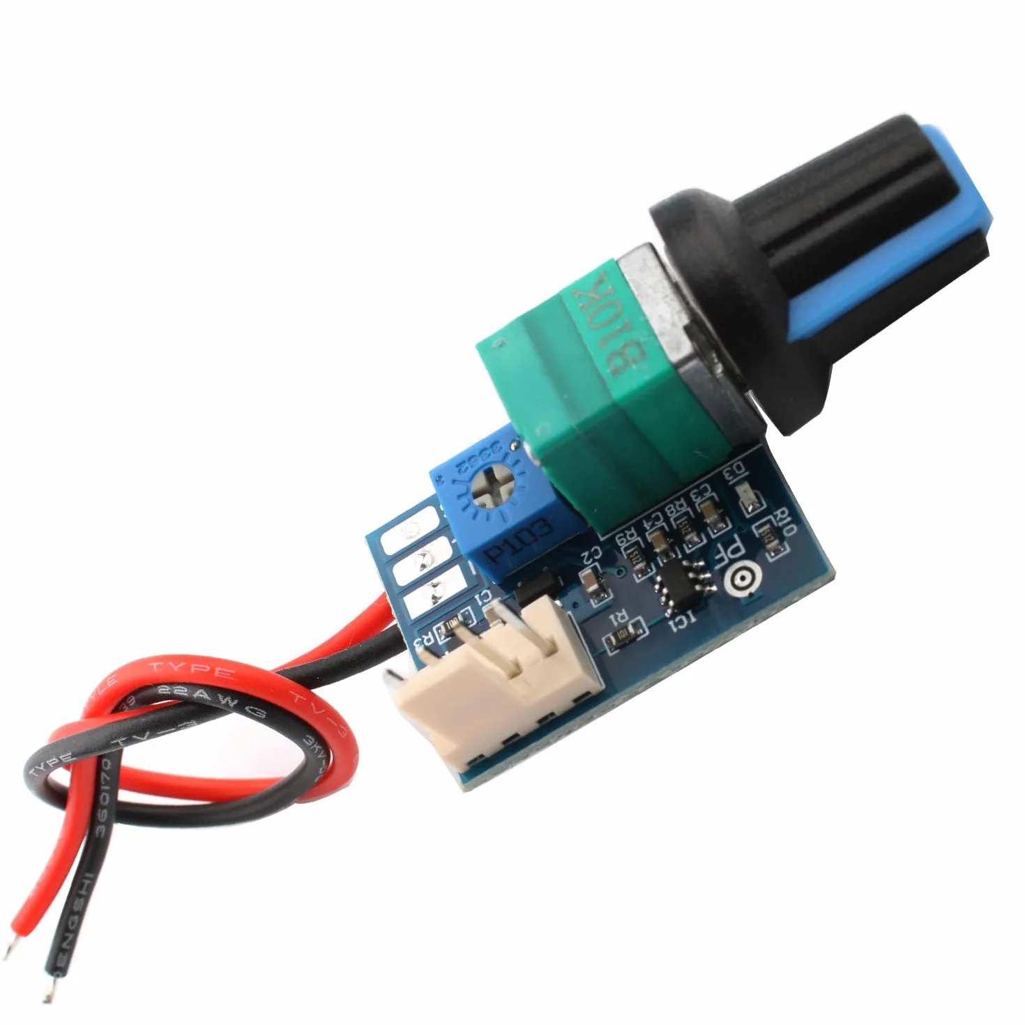 RUNCCI-YUN 1 x PWM Fan Speed Controller, DC 0-12 V, 4 przewody, 4P PC CPU Fan Speed Controller regulator do obudowy PC