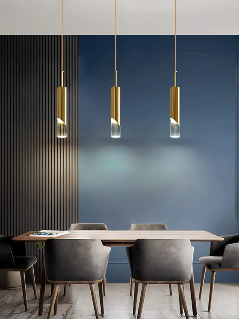 Nordyckie nowoczesne lampy wiszące minimalistyczne zawieszenie sufitowe Lampa wisząca z żyrandolem do kuchni salonu sypialni (Black 2-Light, białe światło)