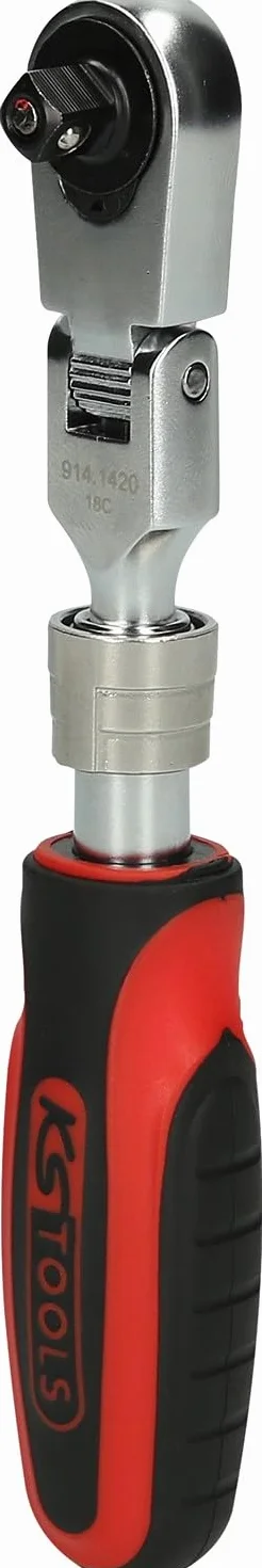 KS Tools 914.1420 1/4" grzechotka przegubowo-teleskopowa SlimPOWER, mechanizm 72 zębowy