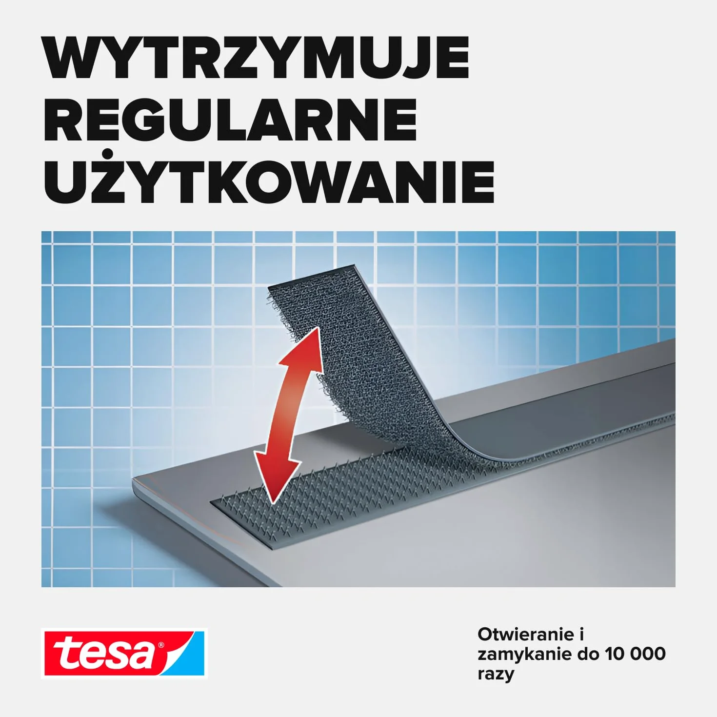 Tesa 55225-00002-01 Uniwersalna Taśma Pętelkowa Biała 2,5m