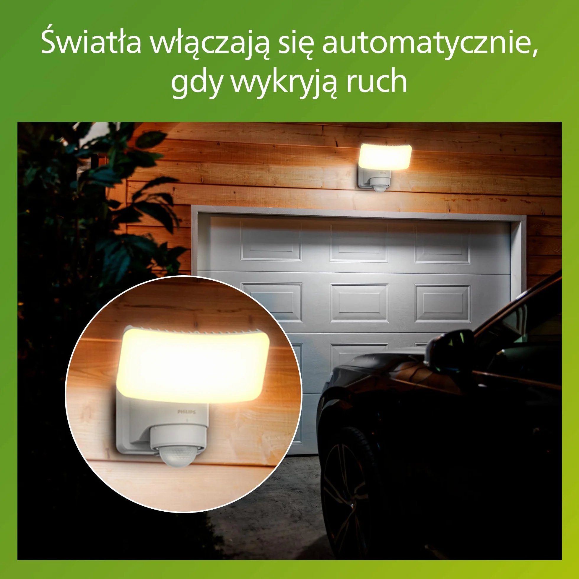 Philips Tylus UltraEfficient Zewnętrzna Lampa Solarna Bezpieczeństwa z Czujnikiem, 3000K, 1000/50lm, Biała
