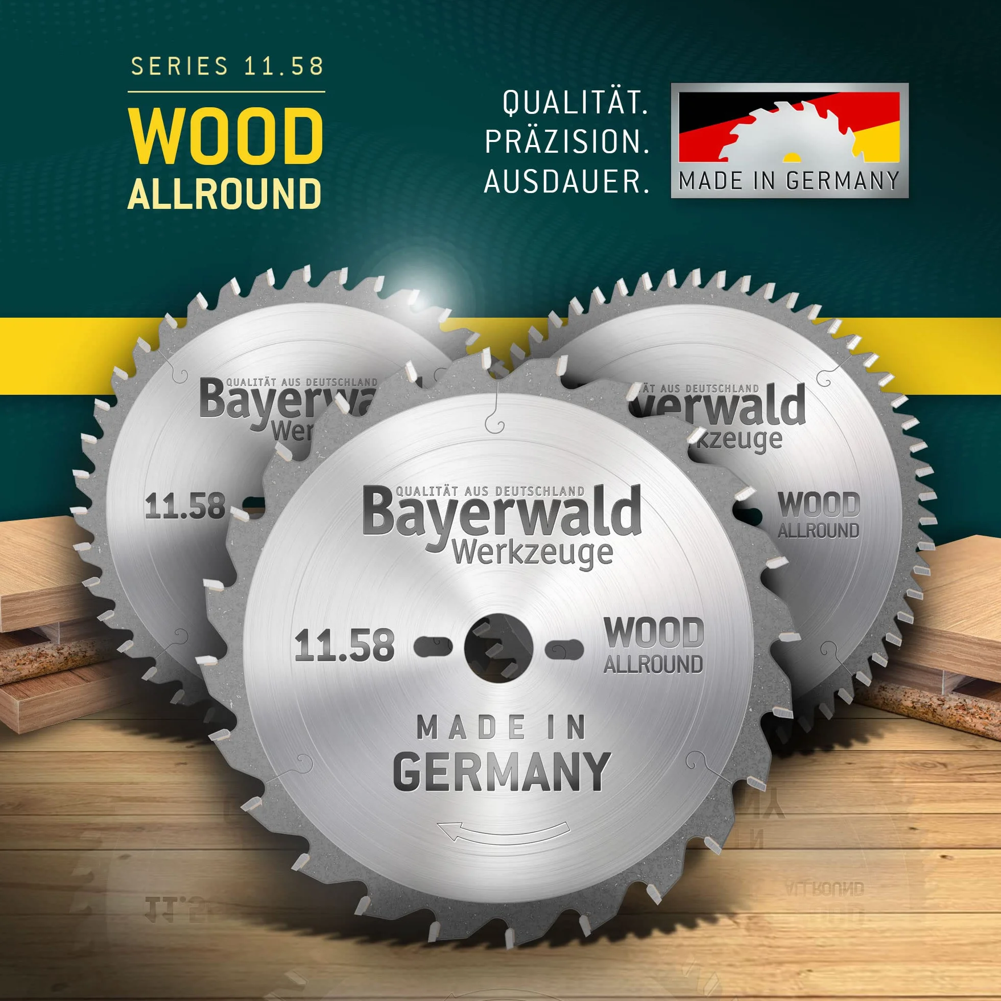 Bayerwald - HM brzeszczot do piły tarczowej do drewna - Ø 500 mm x 4,4 mm x 30 mm | WZ ujemny (60 zębów) | do pił ukośnych i ukośnych | otwory dodatkowe: 2/7/42 + 2/10/60