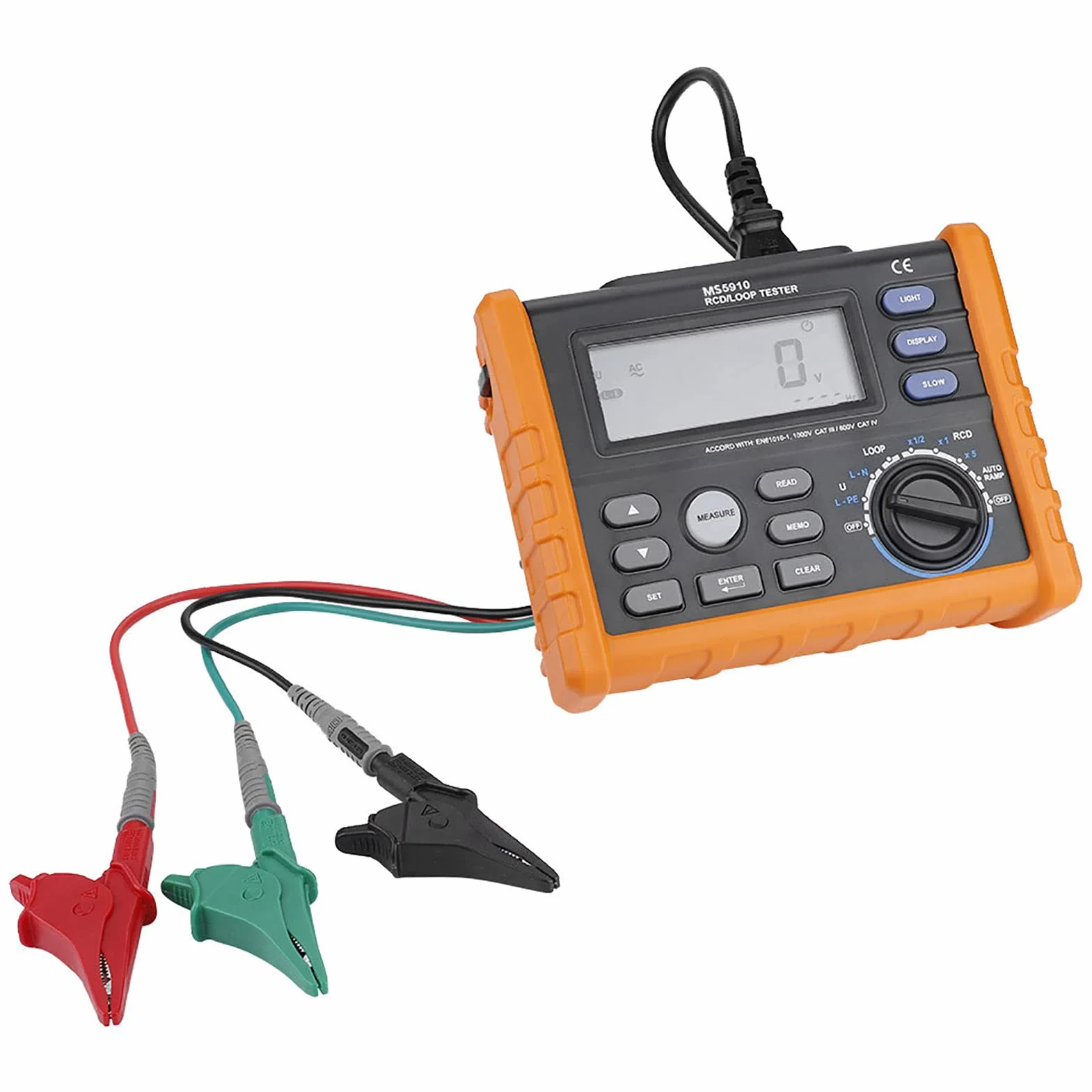 Bewinner PEAKMETER MS5910 Cyfrowy Tester RCD i Miernik Rezystancji Pętli, Wielofunkcyjny Tester Elektryczny z Prądem/czasem Zadziałania, Napięciem Kontaktowym, Przechowywaniem Danych i USB,