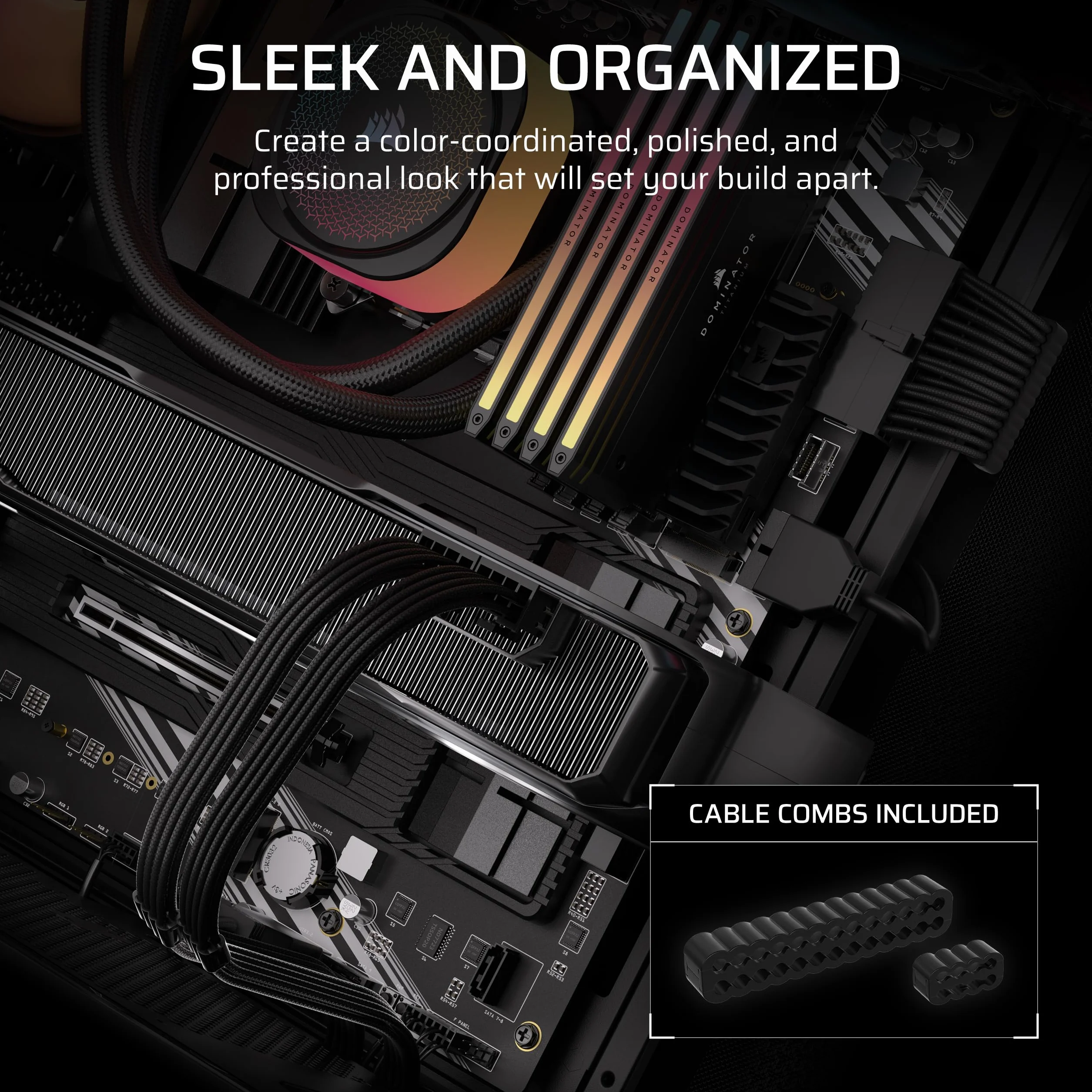 CORSAIR Elite Premium zestaw startowy z pojedynczym płaszczem zasilającym typu 5