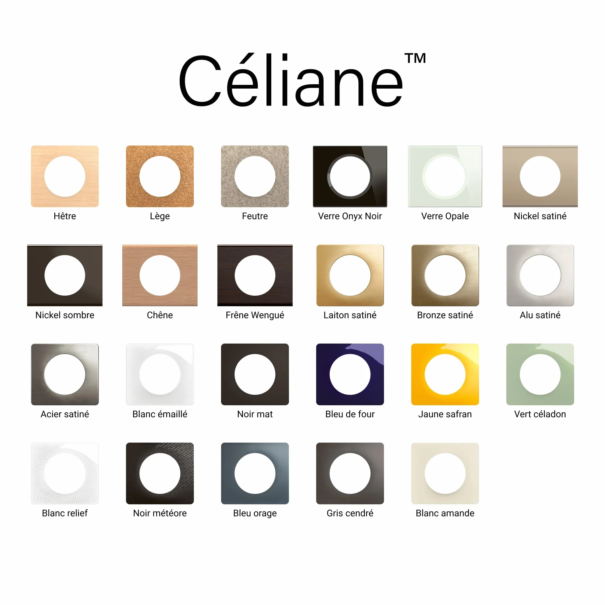 LEGRAND - Płyta Céliane - Płyta wykończeniowa do gniazd i przełączników Céliane - 4 stacje - satynowy mosiądz