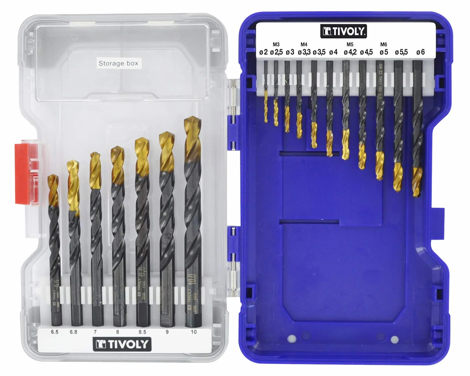 TIVOLY Coffret Forets Métaux Haute Performance - Pour Perçage Métaux, Cuivre, aluminium, Fonte, INOX - 18 Forets HSS Ø 1/31,8 cm à 3/20,3 cm